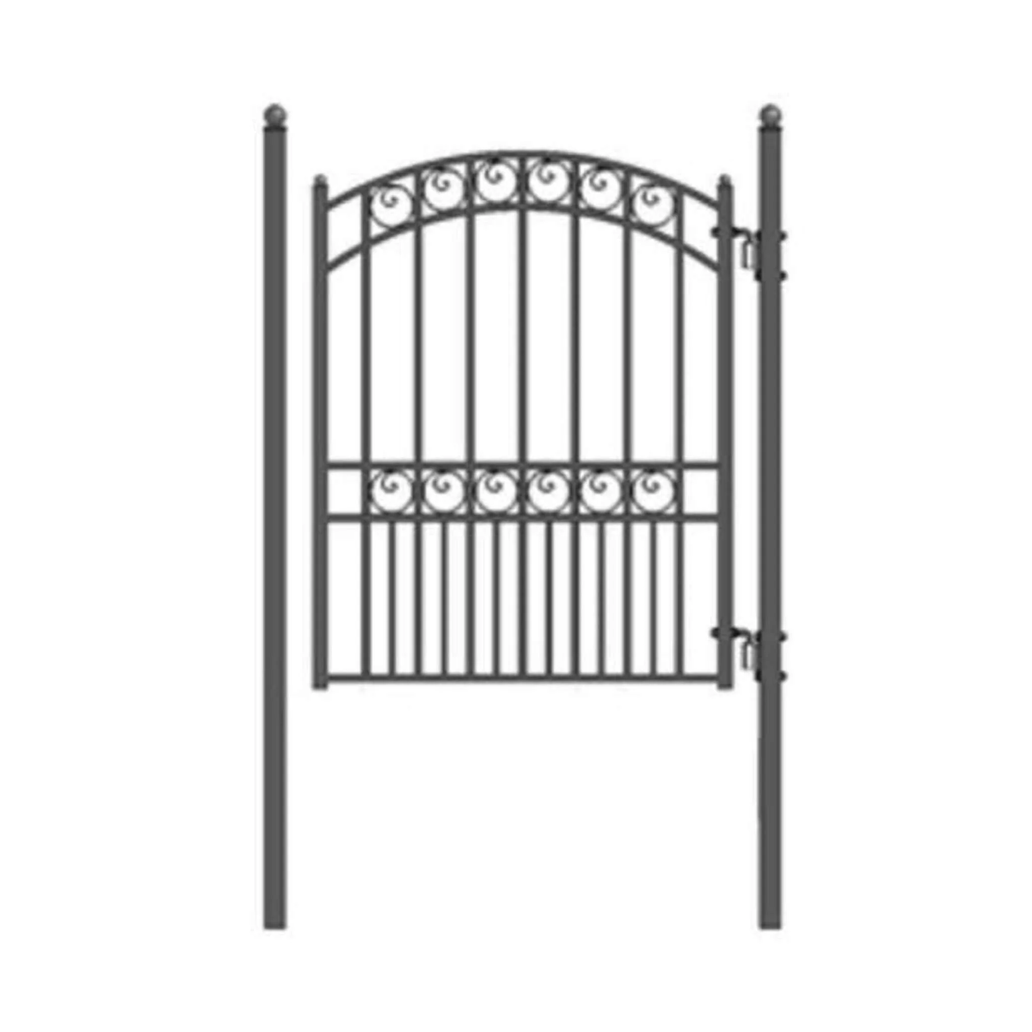5FT Heavy-Duty Paris Powder-Coated Galvanized Steel Pedestrian Gate (SAK14563) - Image 4