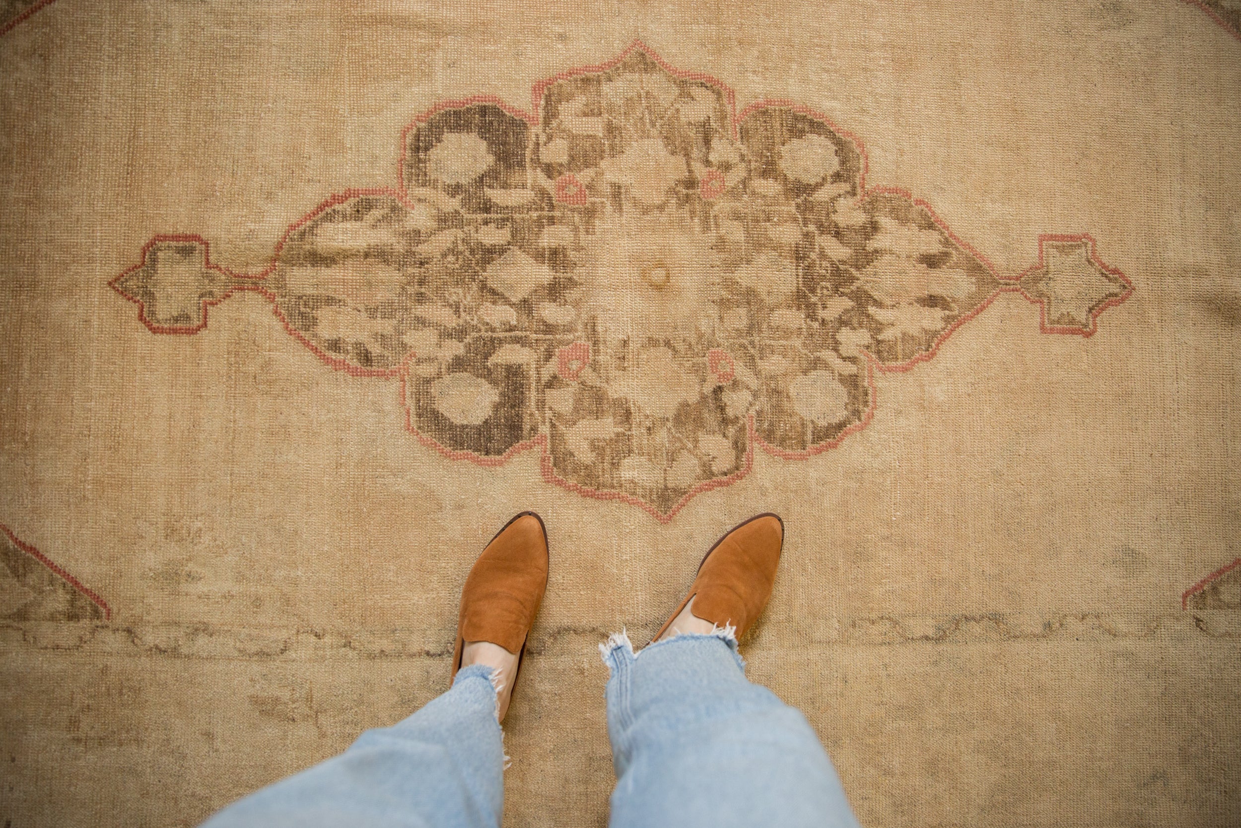 5x10 Vintage Distressed Oushak Rug Runner - Image 2