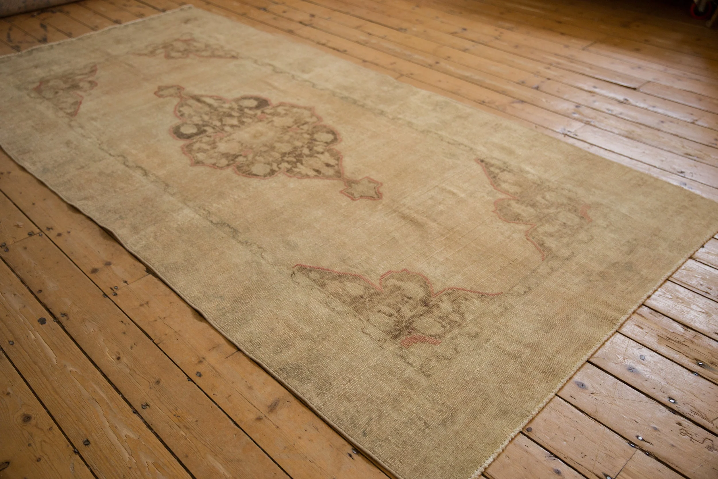 5x10 Vintage Distressed Oushak Rug Runner - Image 4