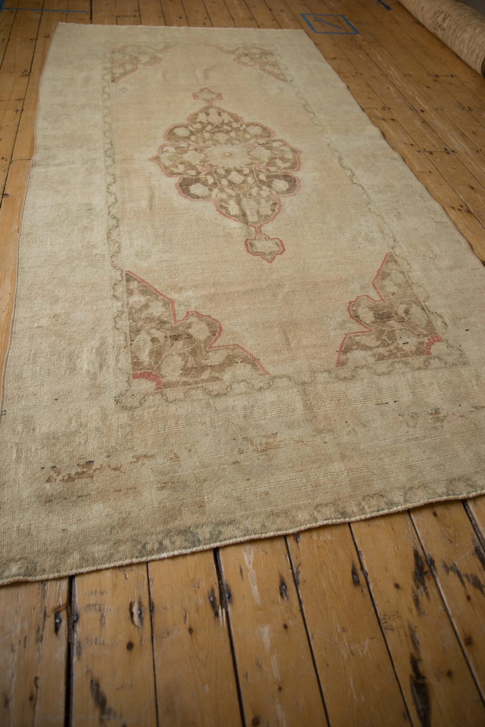 5x10 Vintage Distressed Oushak Rug Runner - Image 8