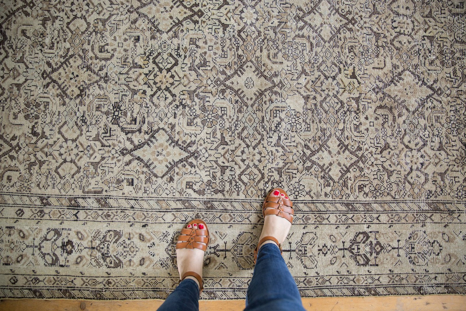 5x10 Vintage Hamadan Rug Runner - Image 2