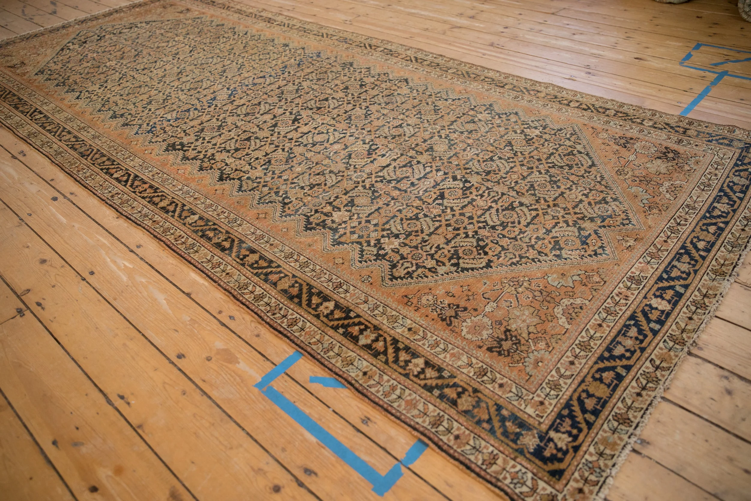 5x11.5 Vintage Distressed Malayer Rug Runner - Image 4