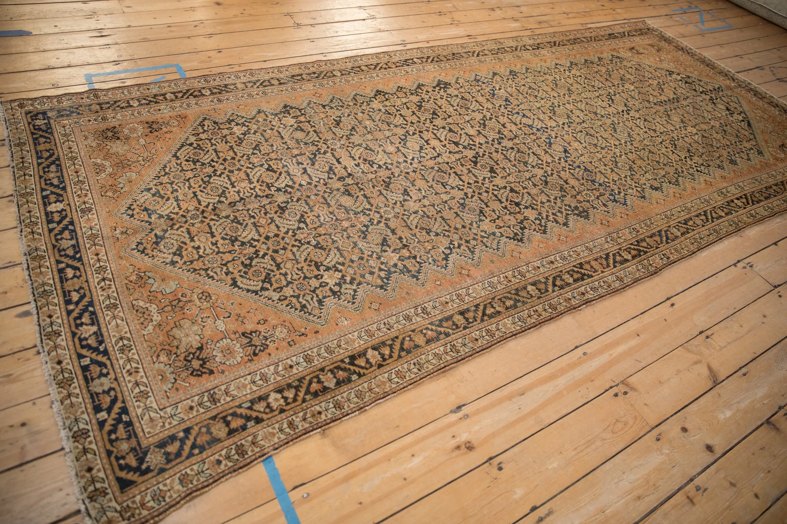 5x11.5 Vintage Distressed Malayer Rug Runner - Image 7