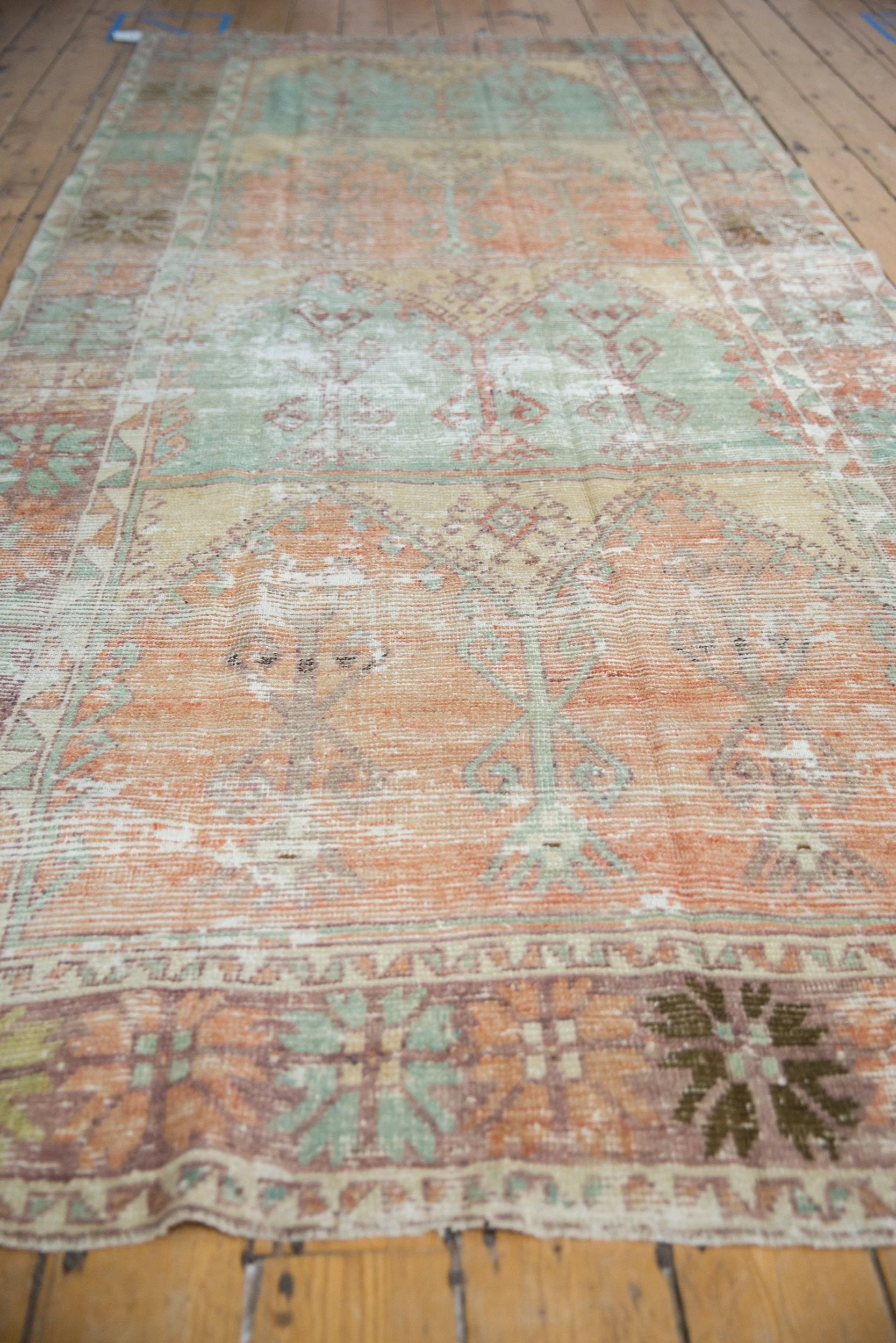 5x11.5 Vintage Distressed Oushak Rug Runner - Image 4