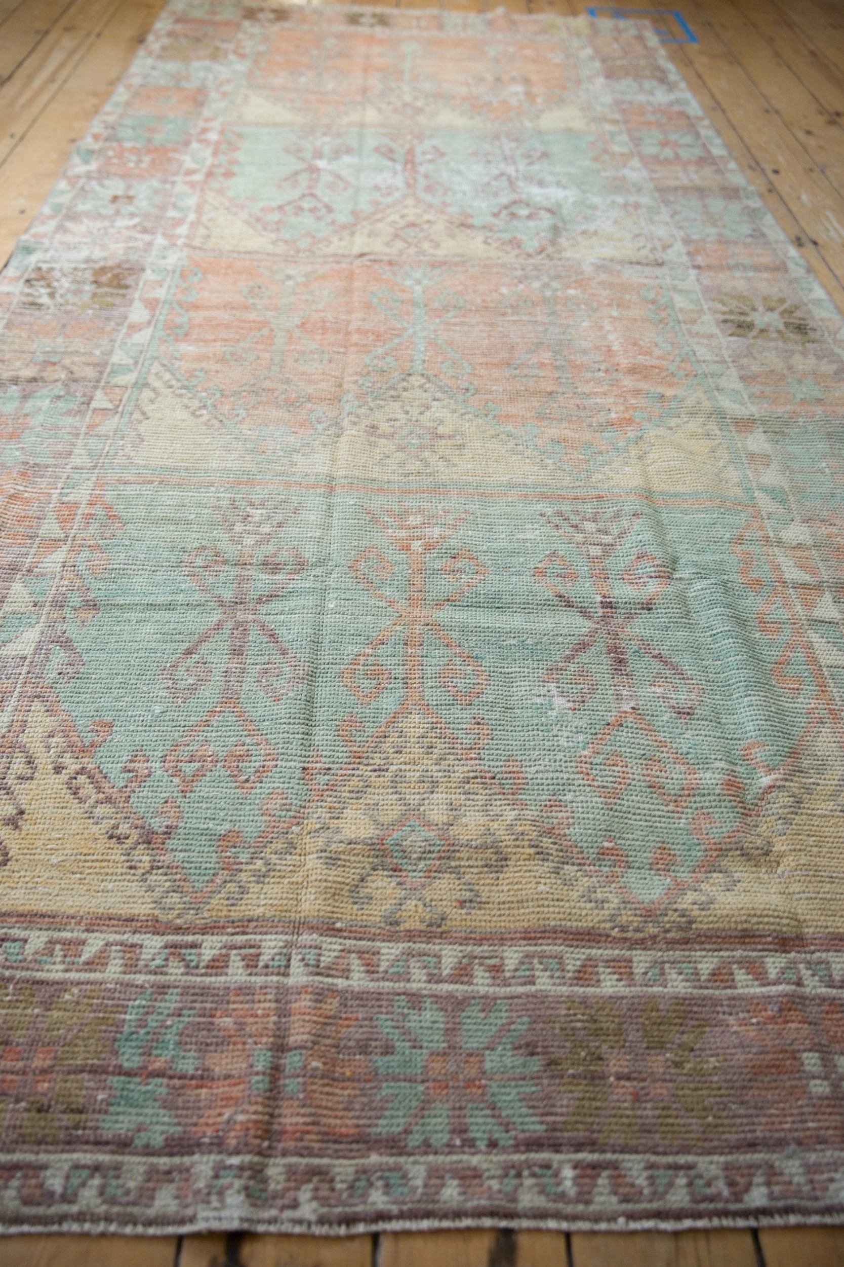 5x11.5 Vintage Distressed Oushak Rug Runner - Image 7