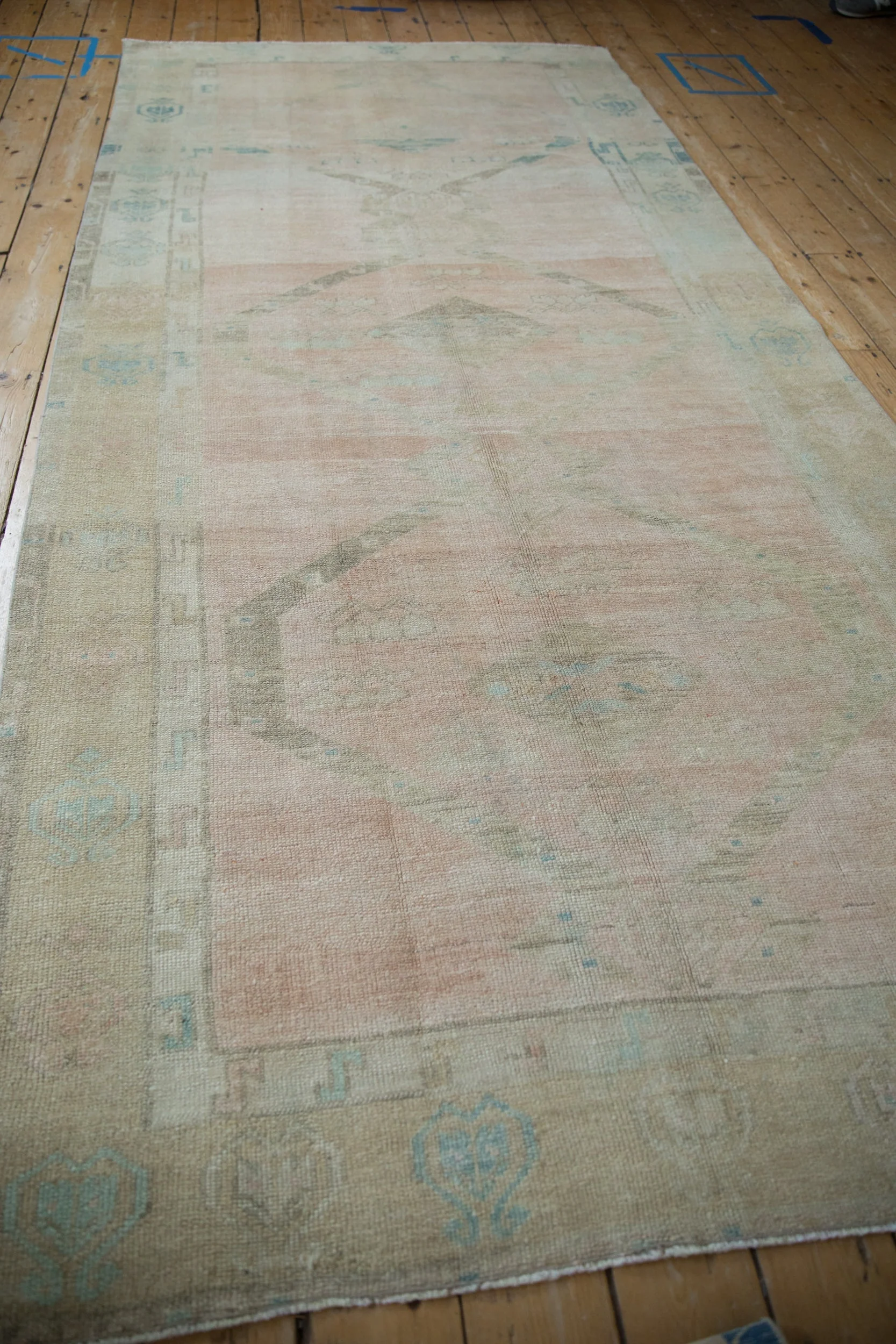 5x11 Vintage Distressed Oushak Rug Runner - Image 7