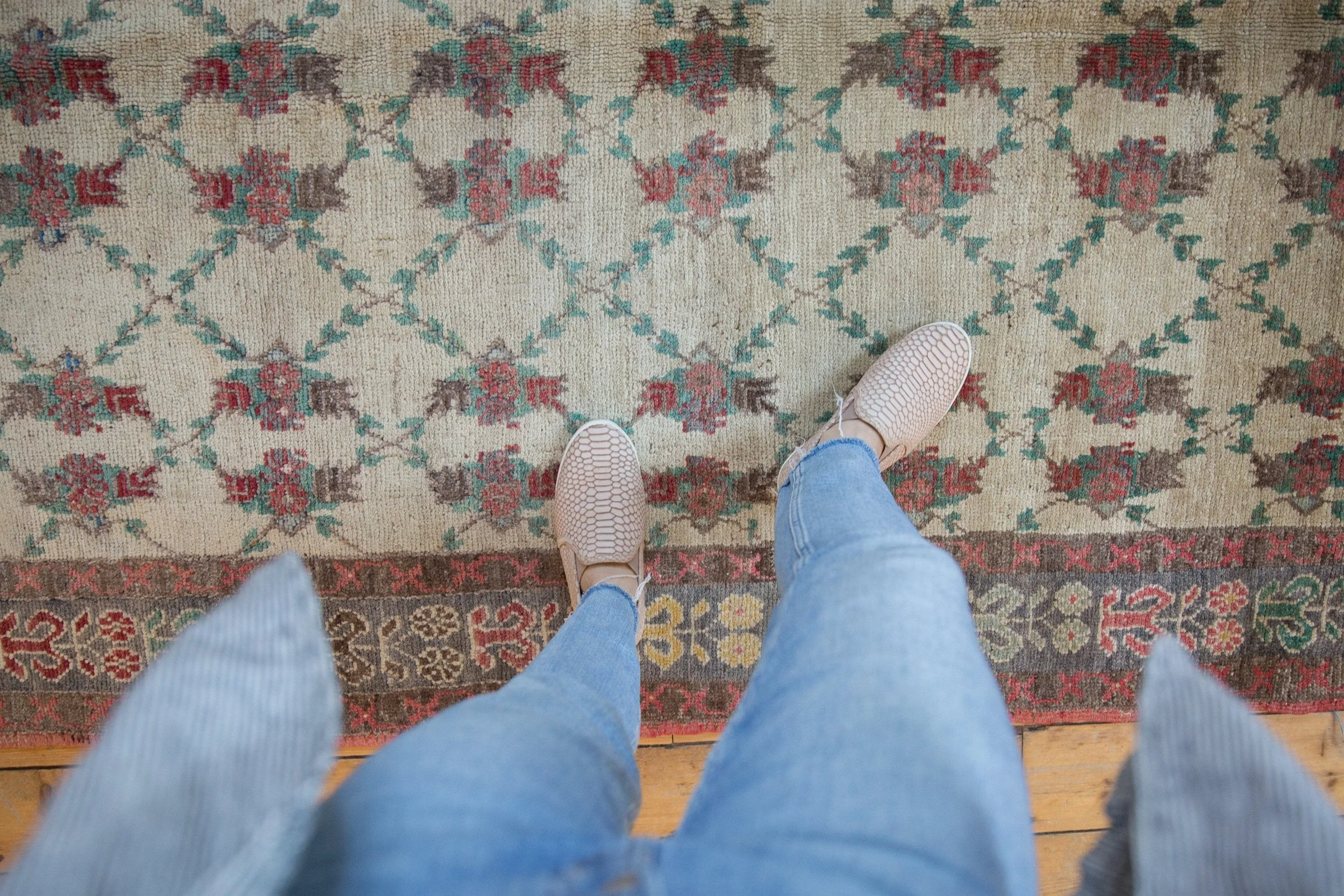5x11 Vintage Distressed Oushak Rug Runner - Image 2