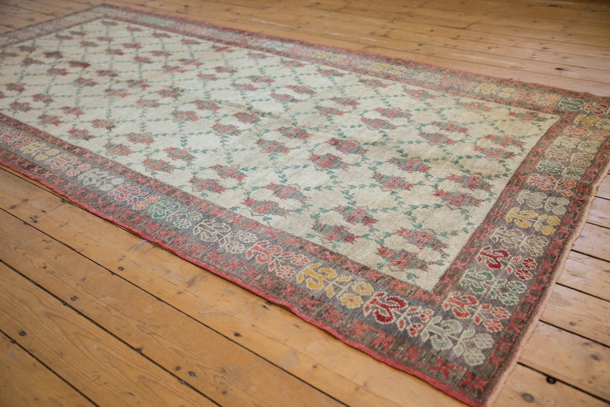 5x11 Vintage Distressed Oushak Rug Runner - Image 3