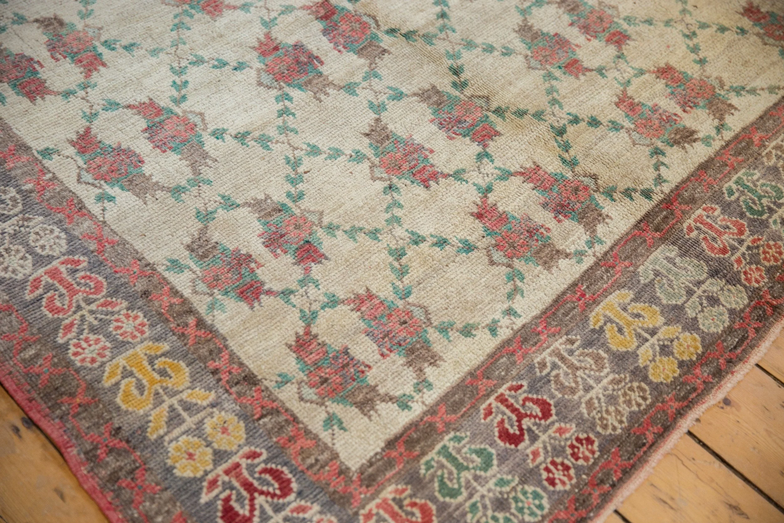 5x11 Vintage Distressed Oushak Rug Runner - Image 4