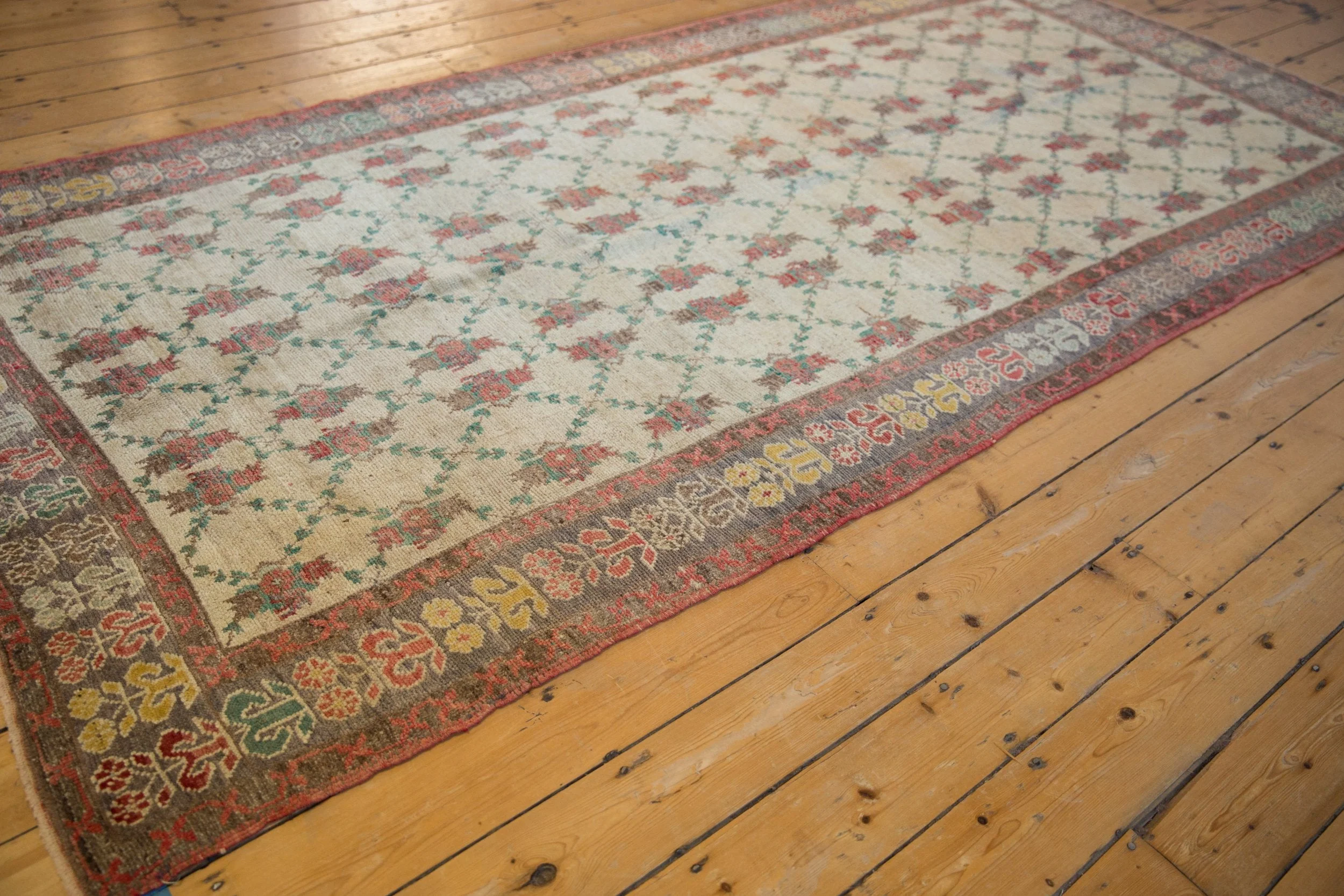 5x11 Vintage Distressed Oushak Rug Runner - Image 6