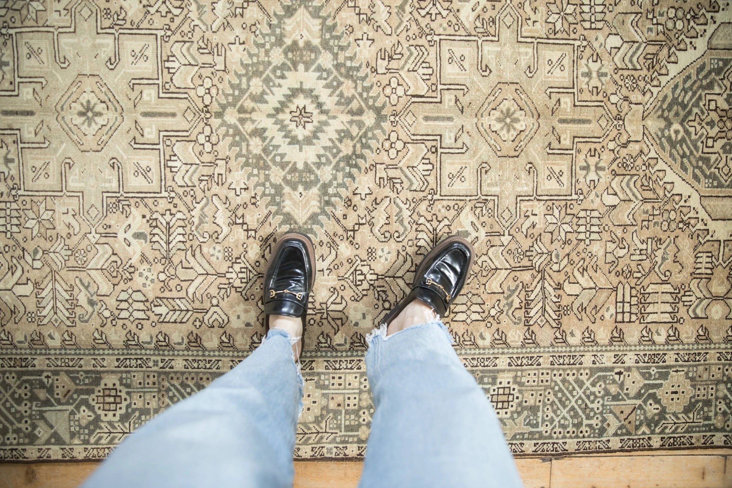 5x12.5 Vintage Distressed Karaja Rug Runner - Image 2