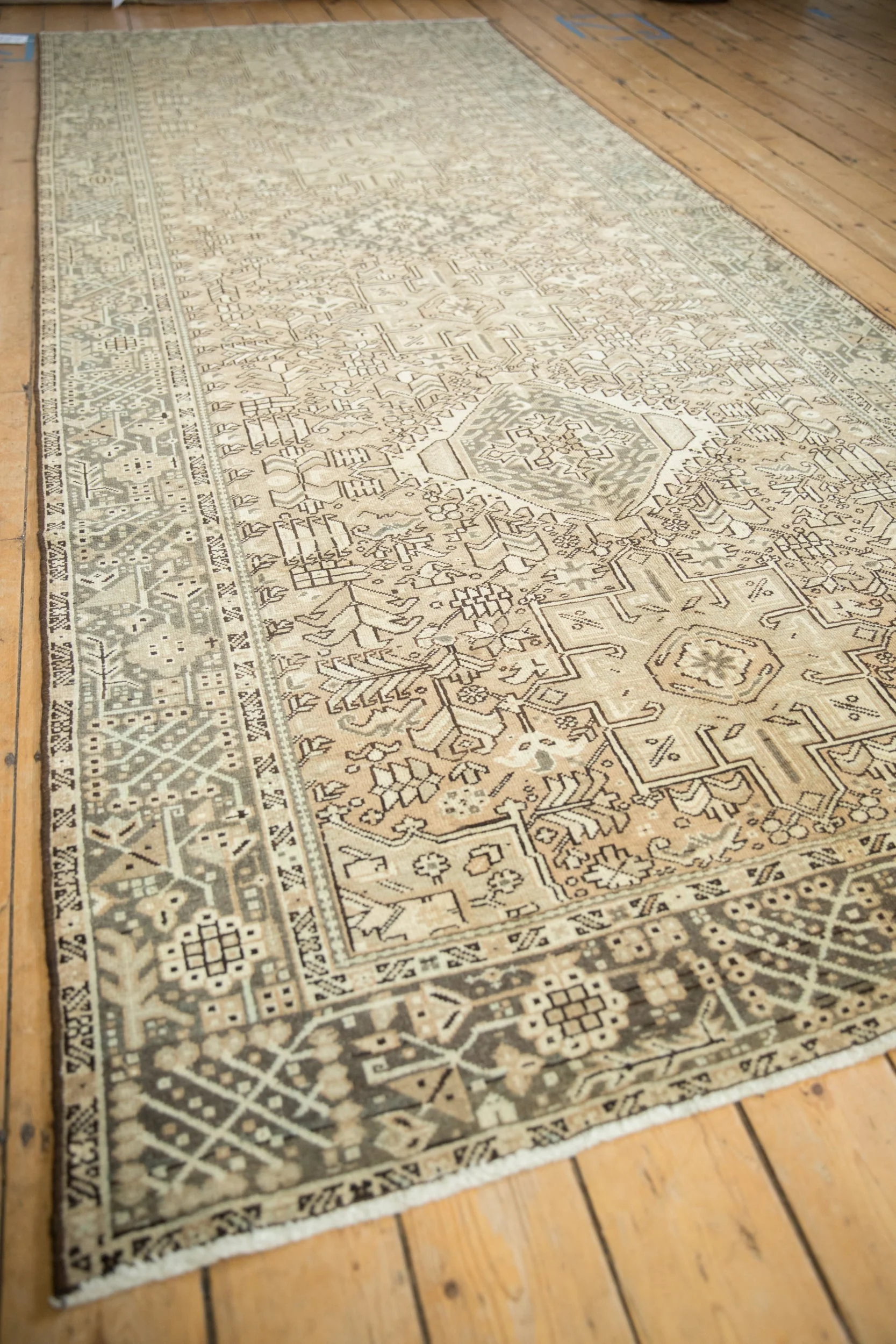 5x12.5 Vintage Distressed Karaja Rug Runner - Image 4