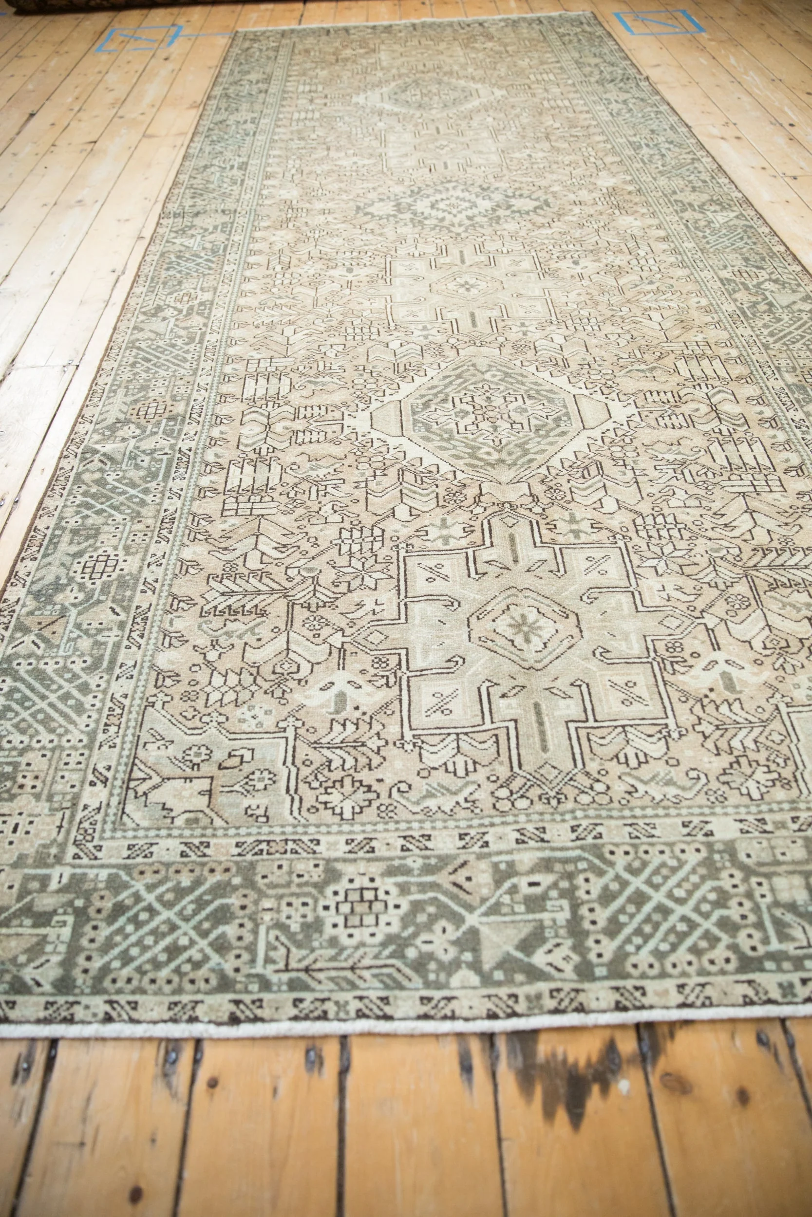 5x12.5 Vintage Distressed Karaja Rug Runner - Image 8