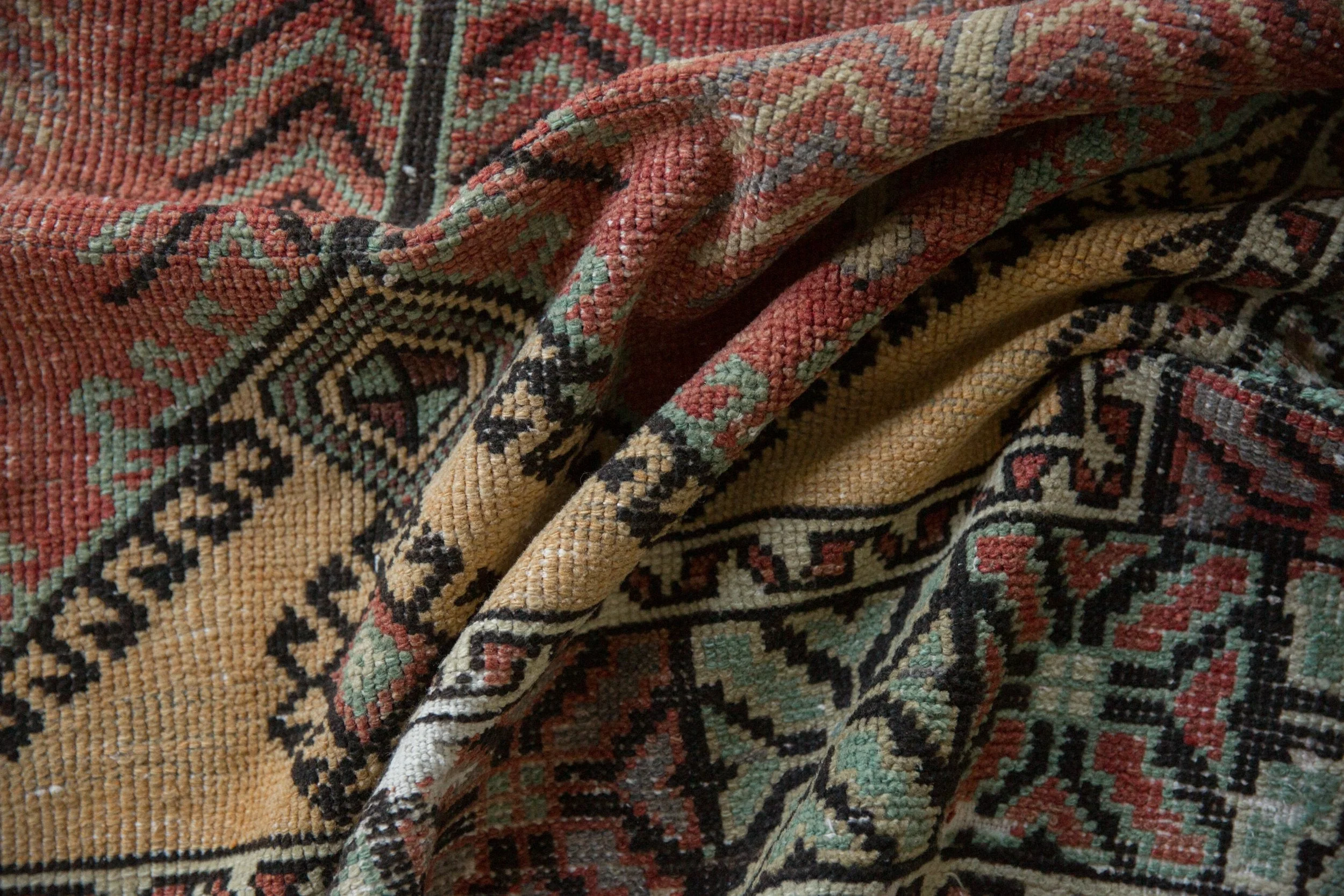 5x12.5 Vintage Distressed Oushak Rug Runner - Image 10