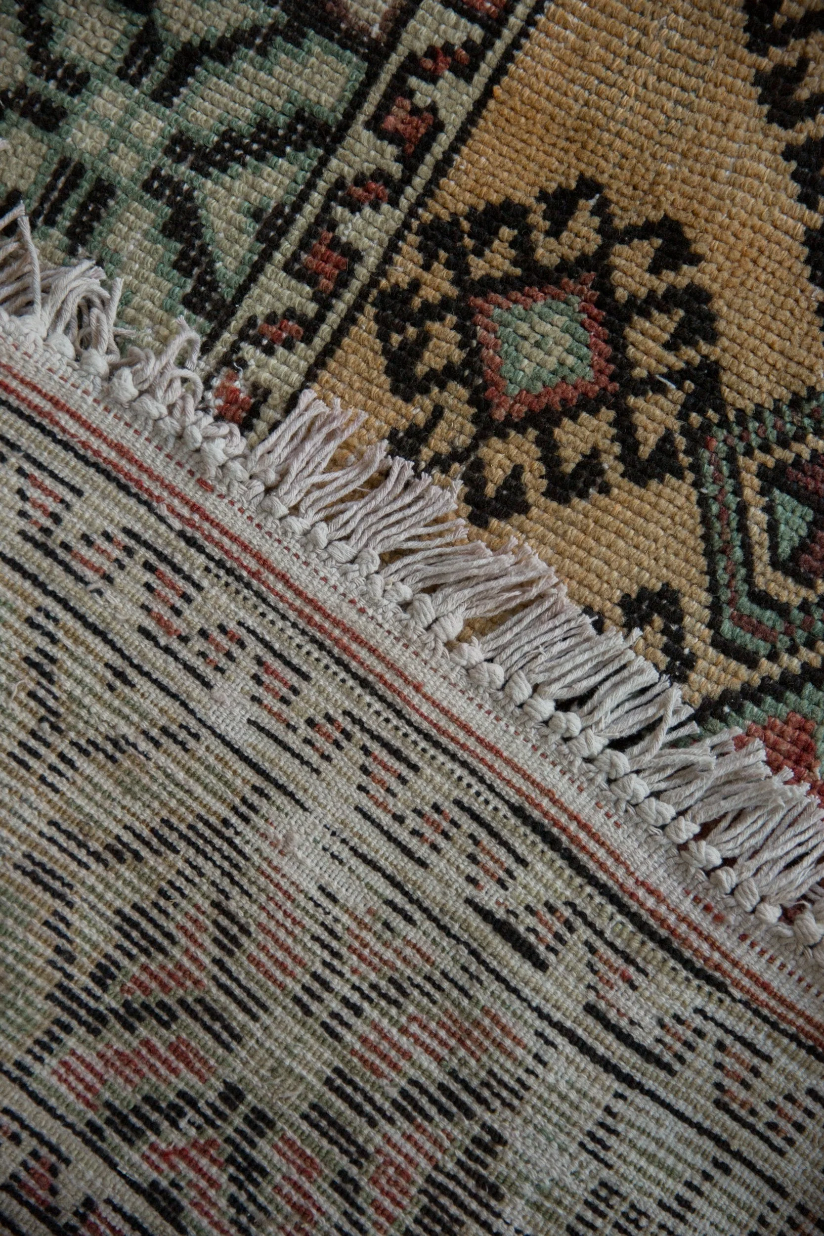 5x12.5 Vintage Distressed Oushak Rug Runner - Image 11