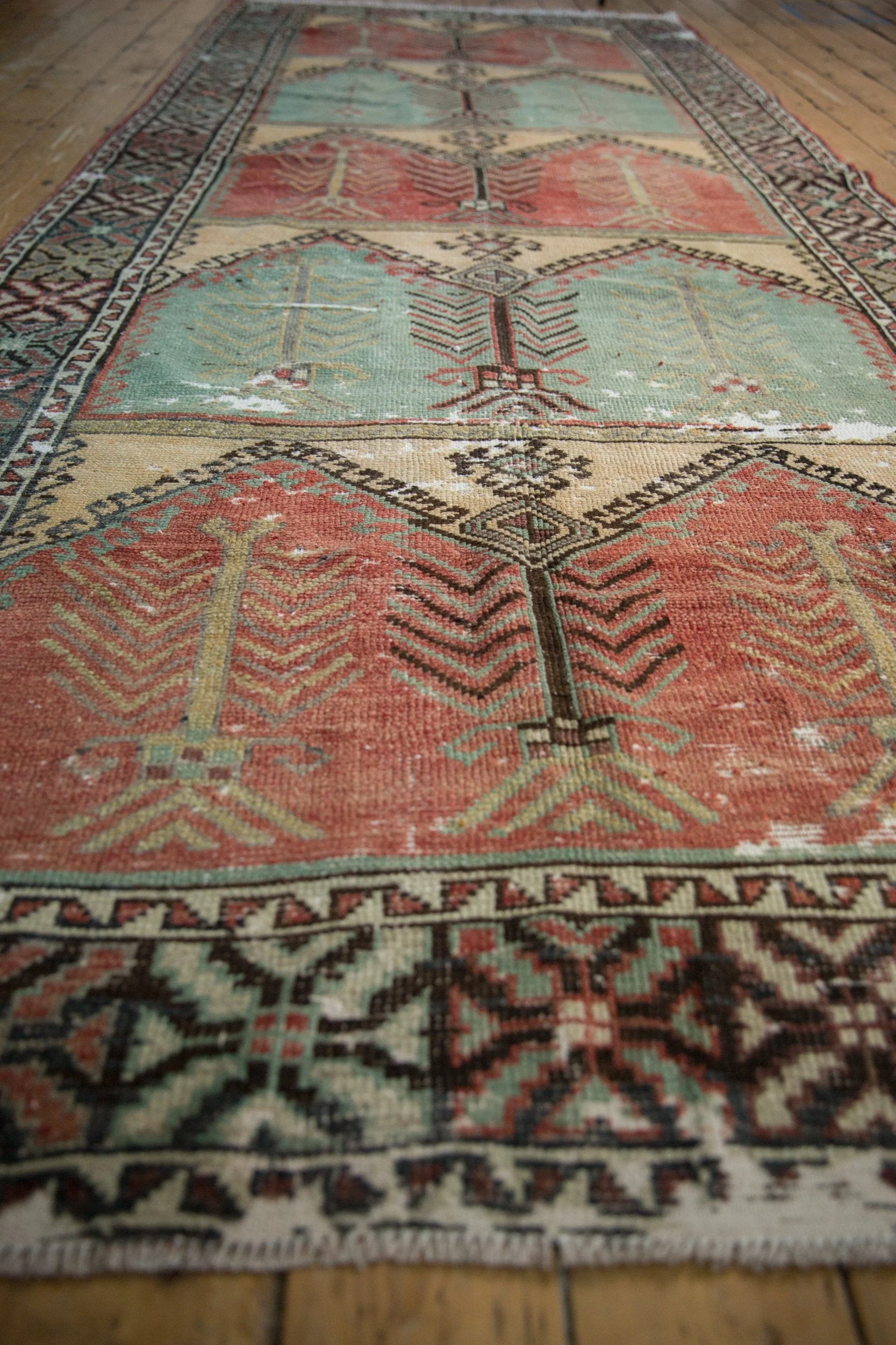 5x12.5 Vintage Distressed Oushak Rug Runner - Image 3