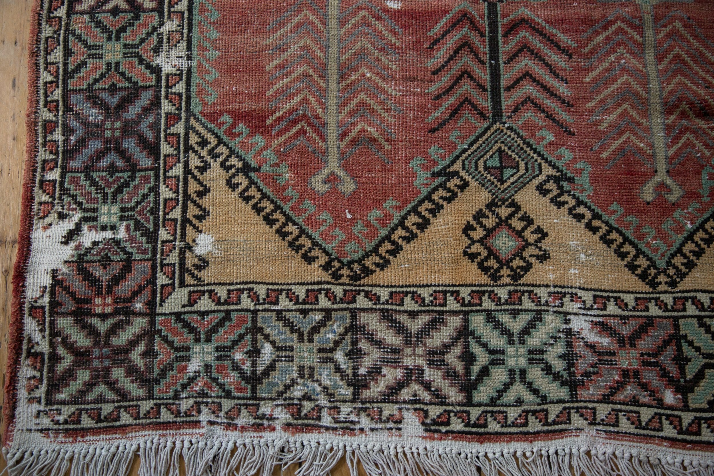 5x12.5 Vintage Distressed Oushak Rug Runner - Image 8