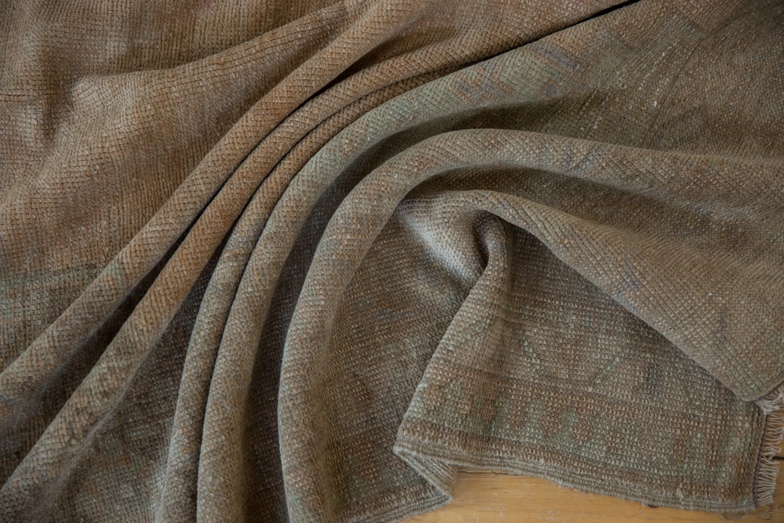 5x12.5 Vintage Distressed Oushak Rug Runner - Image 10