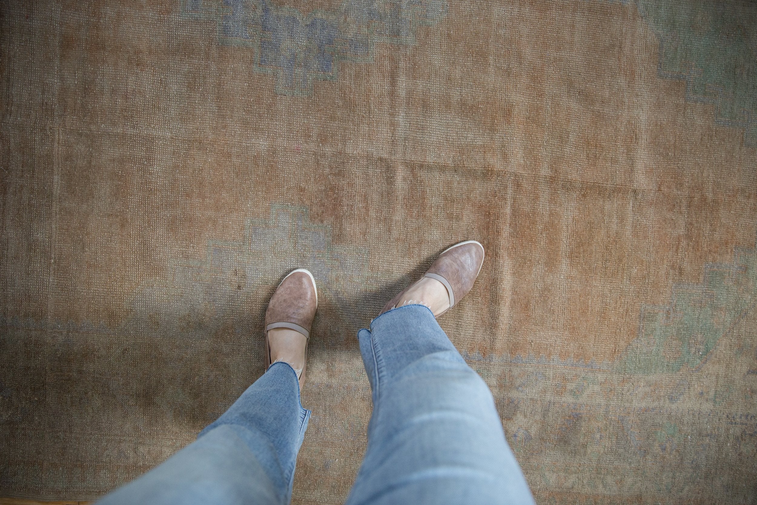 5x12.5 Vintage Distressed Oushak Rug Runner - Image 2
