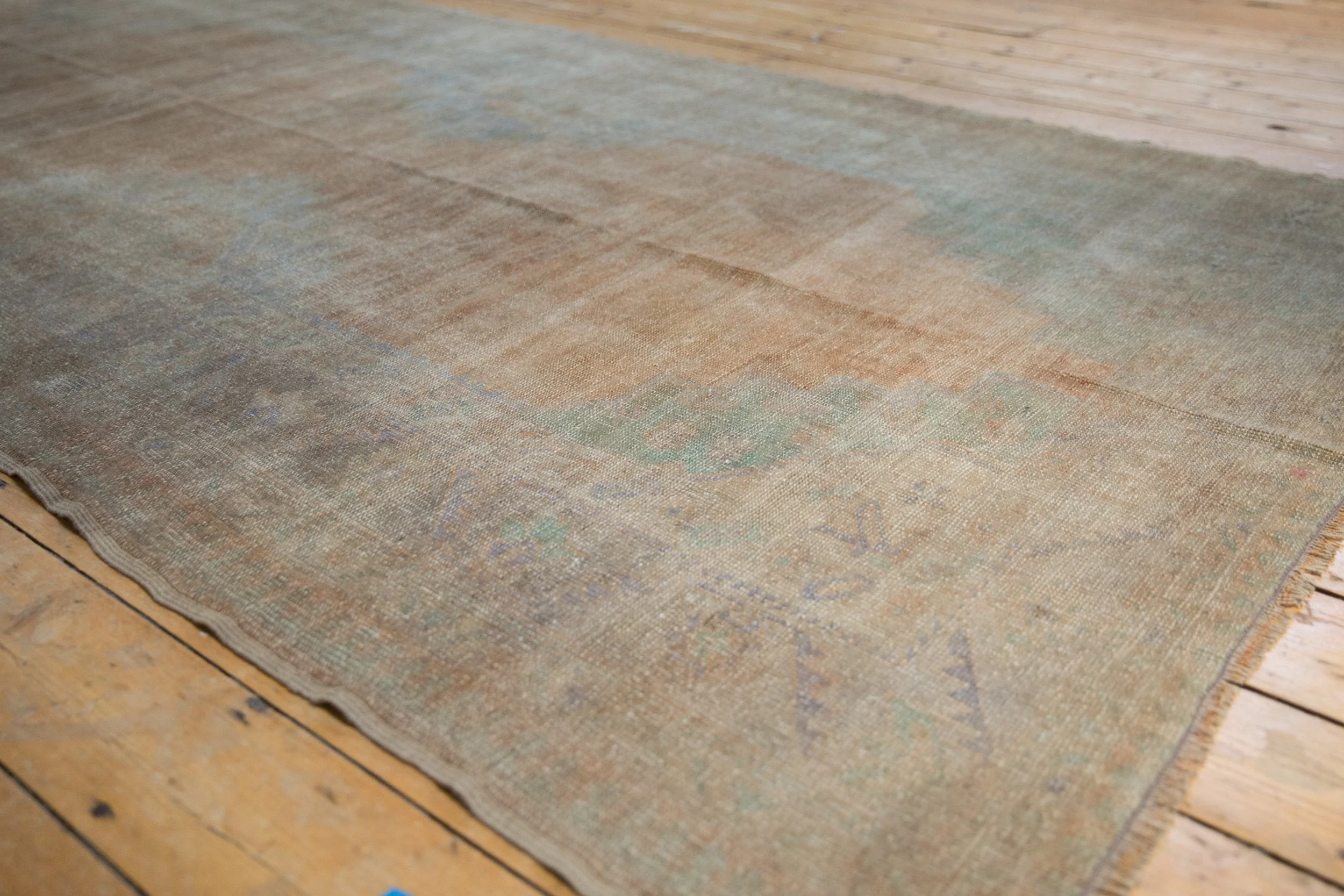 5x12.5 Vintage Distressed Oushak Rug Runner - Image 3