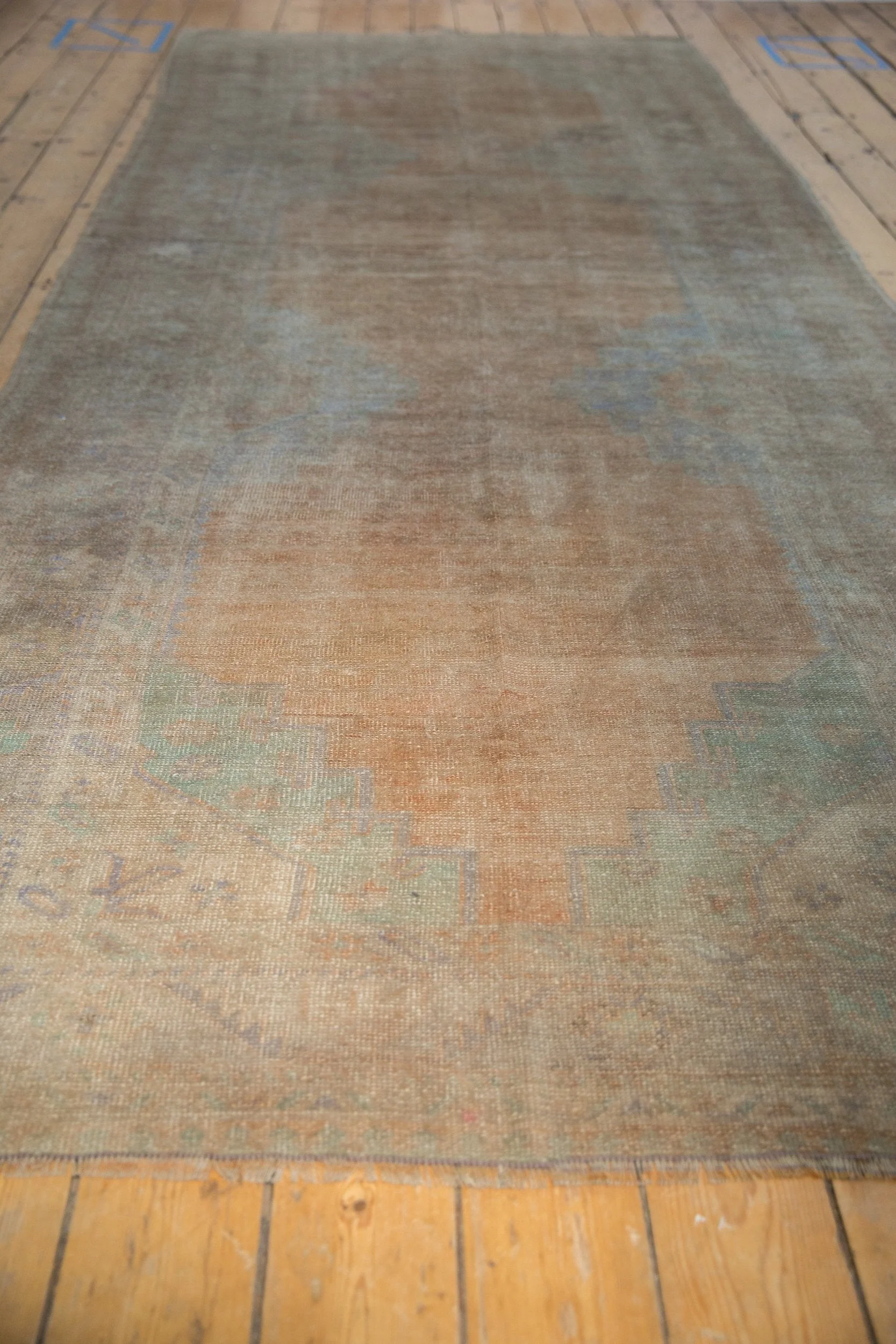 5x12.5 Vintage Distressed Oushak Rug Runner - Image 4