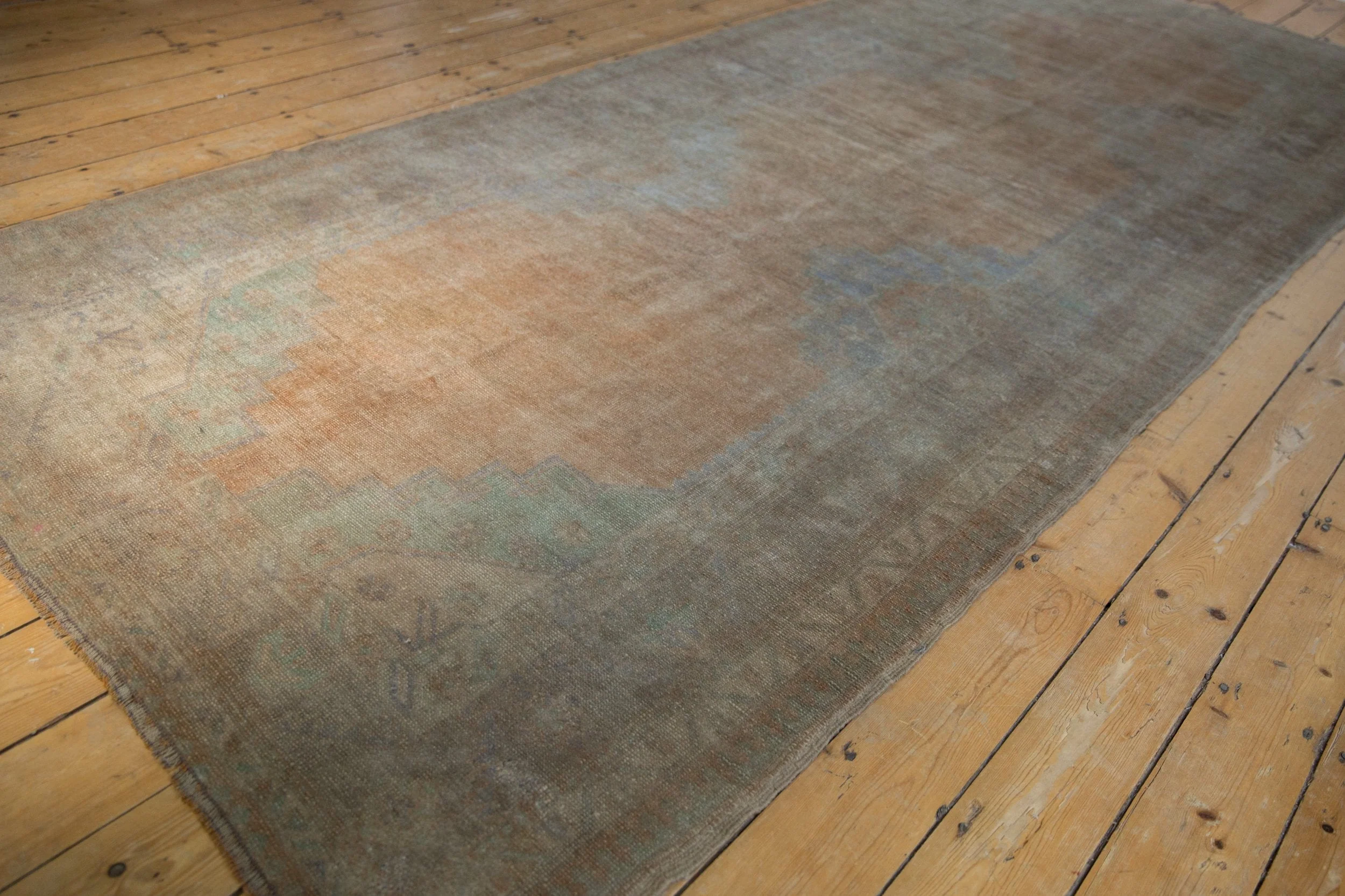 5x12.5 Vintage Distressed Oushak Rug Runner - Image 5