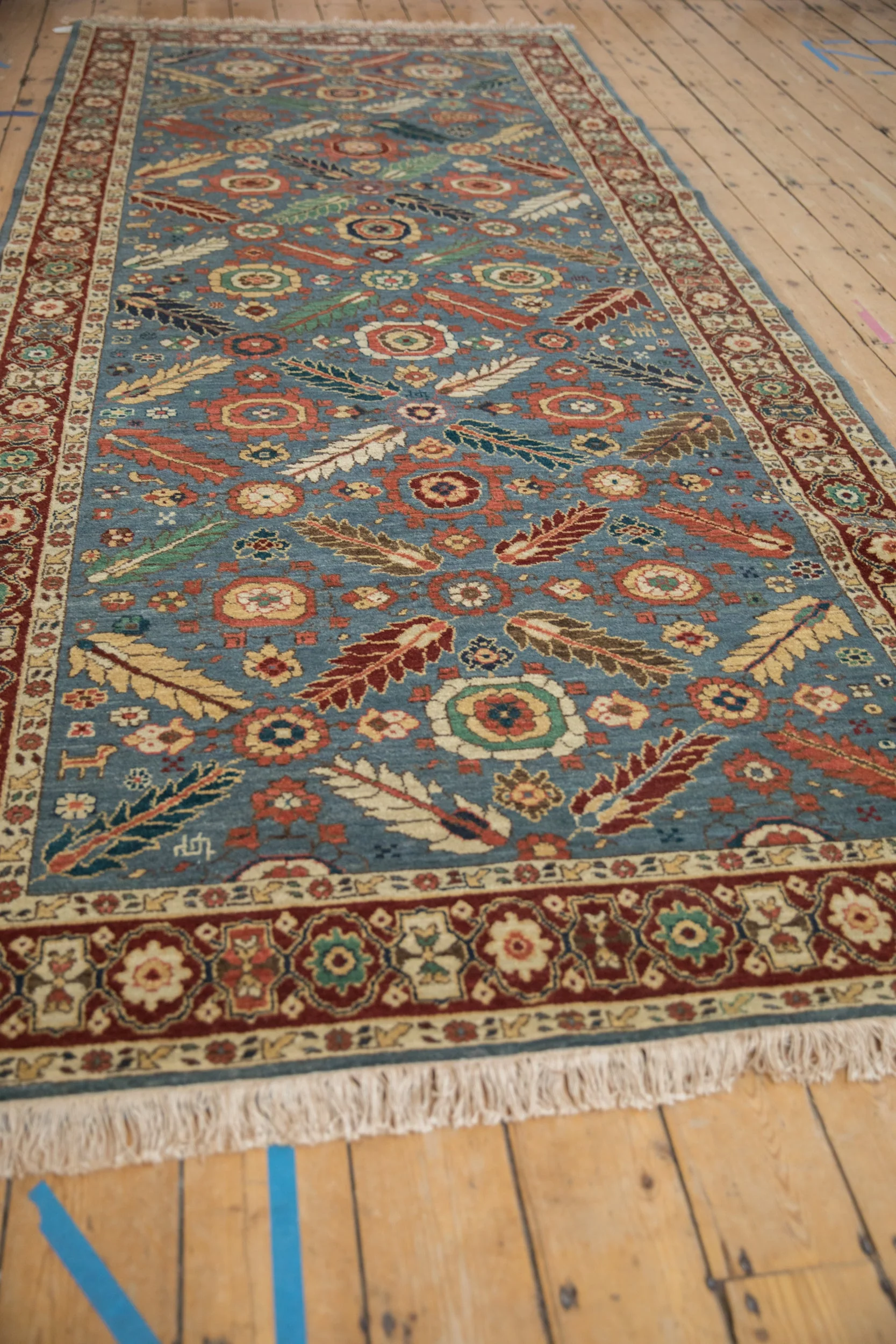 5x12 Vintage Armenian Veramin Design Rug Runner - Image 9