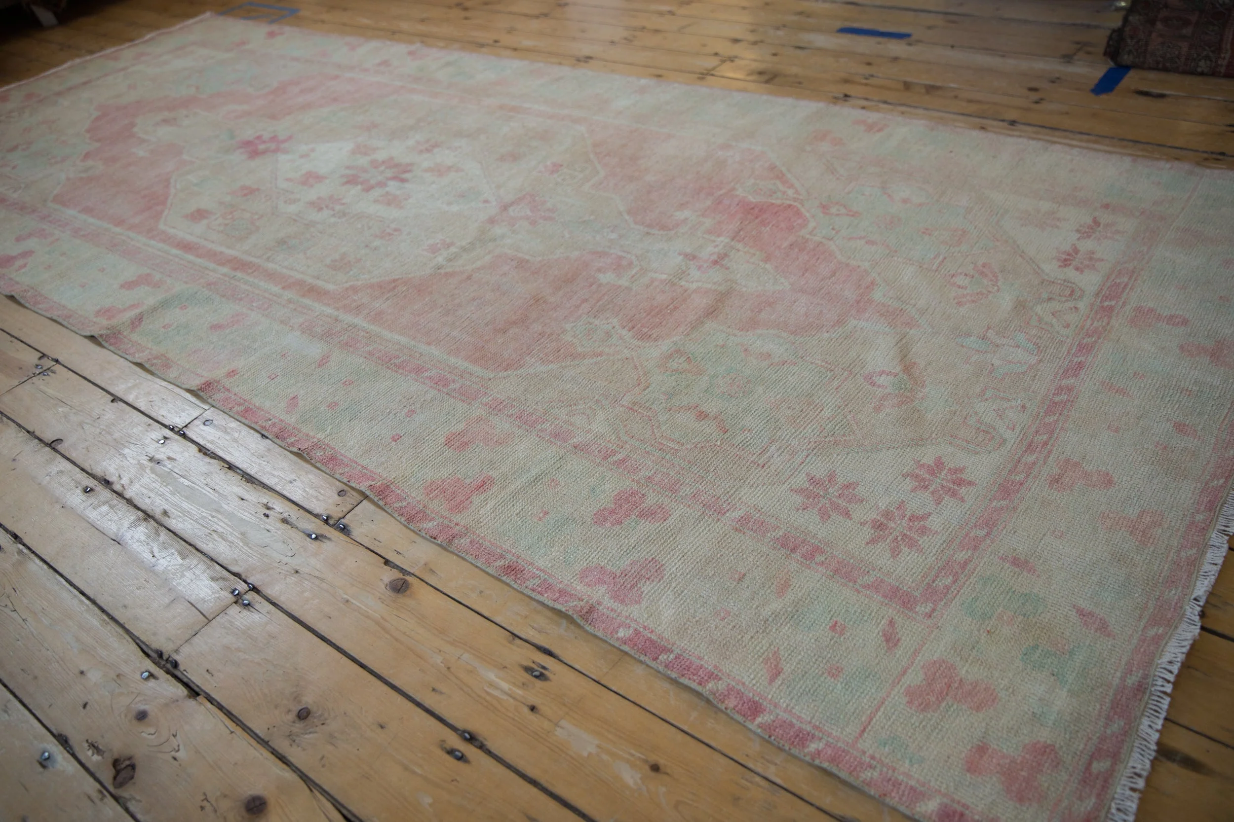 5x12 Vintage Distressed Oushak Rug Runner - Image 7