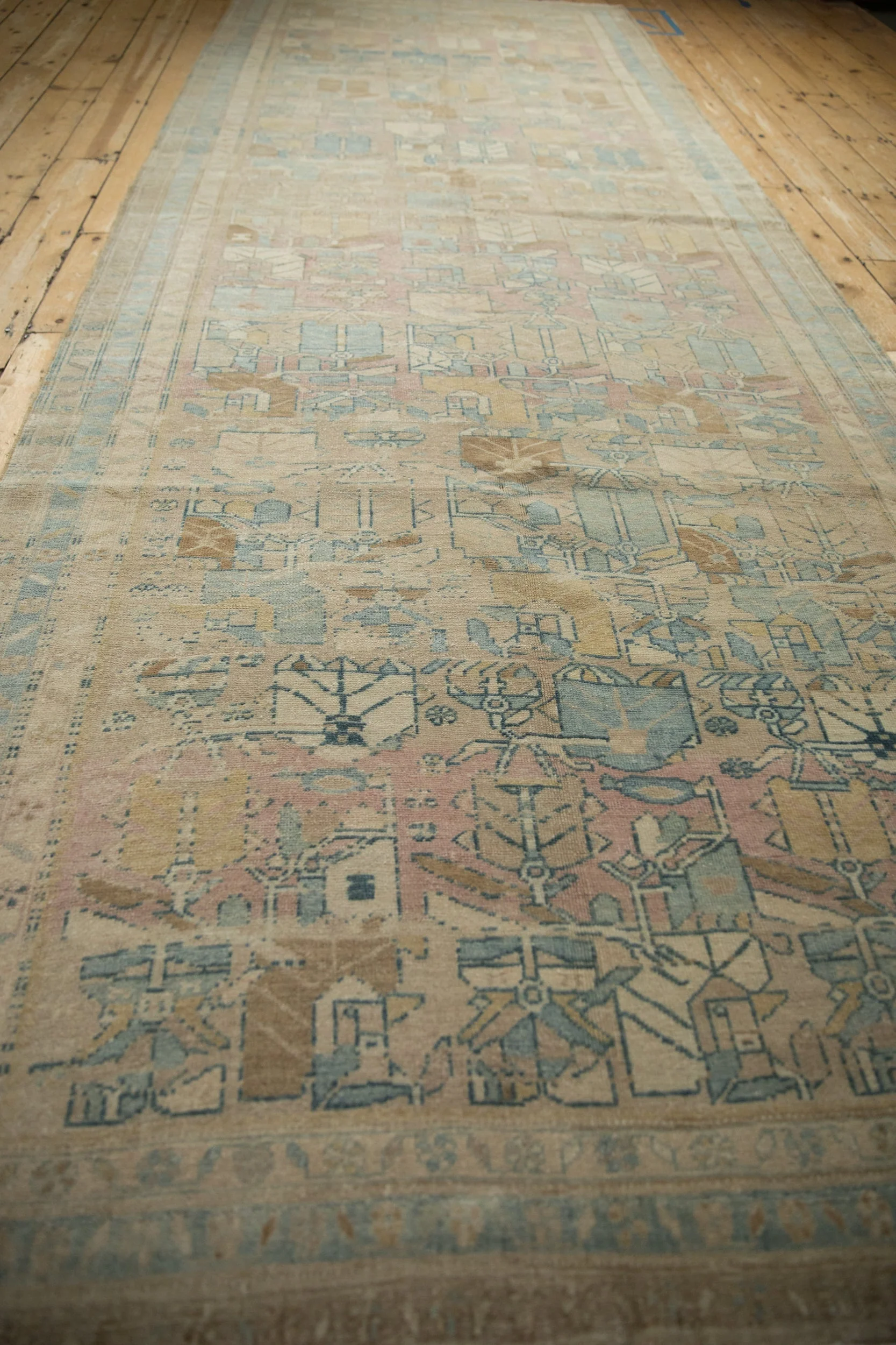 5x13.5 Vintage Distressed Northwest Persian Rug Runner - Image 8
