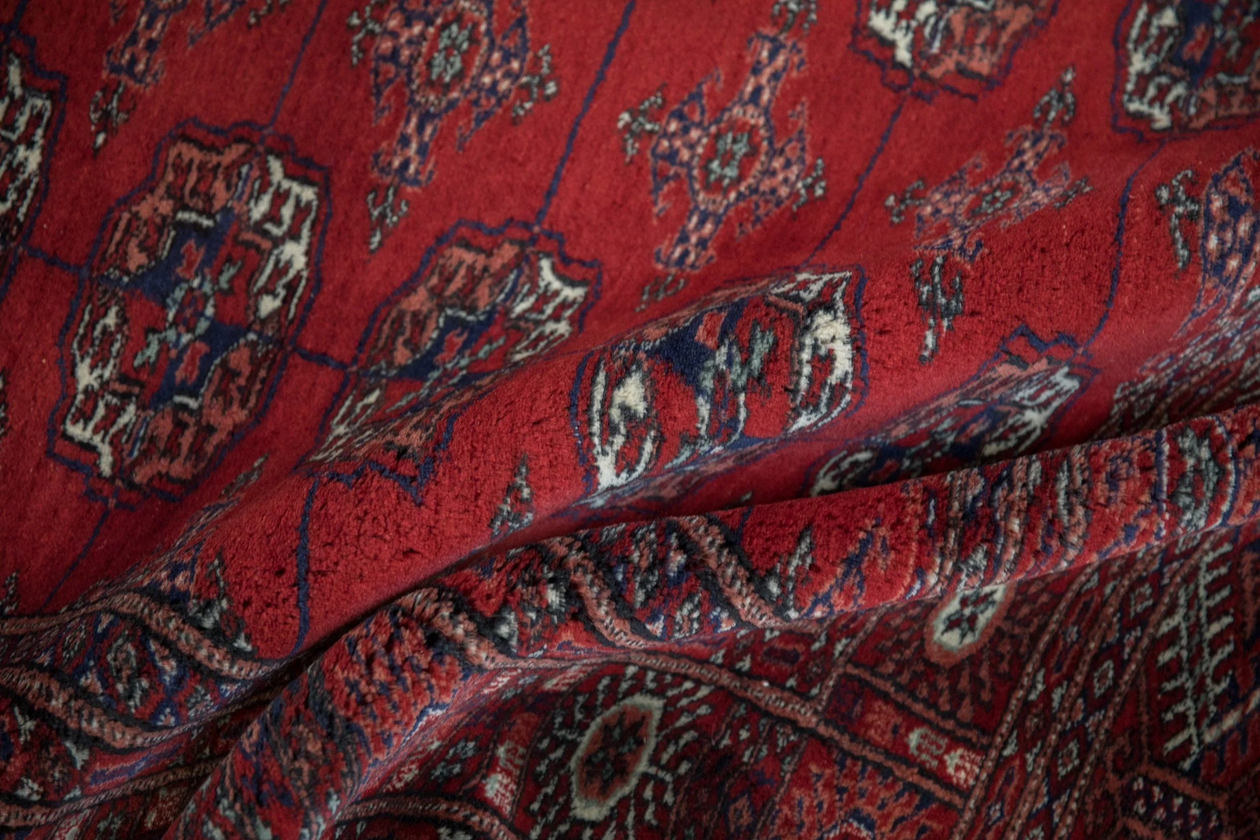 5x14 Vintage Fine Bokhara Rug Runner - Image 11