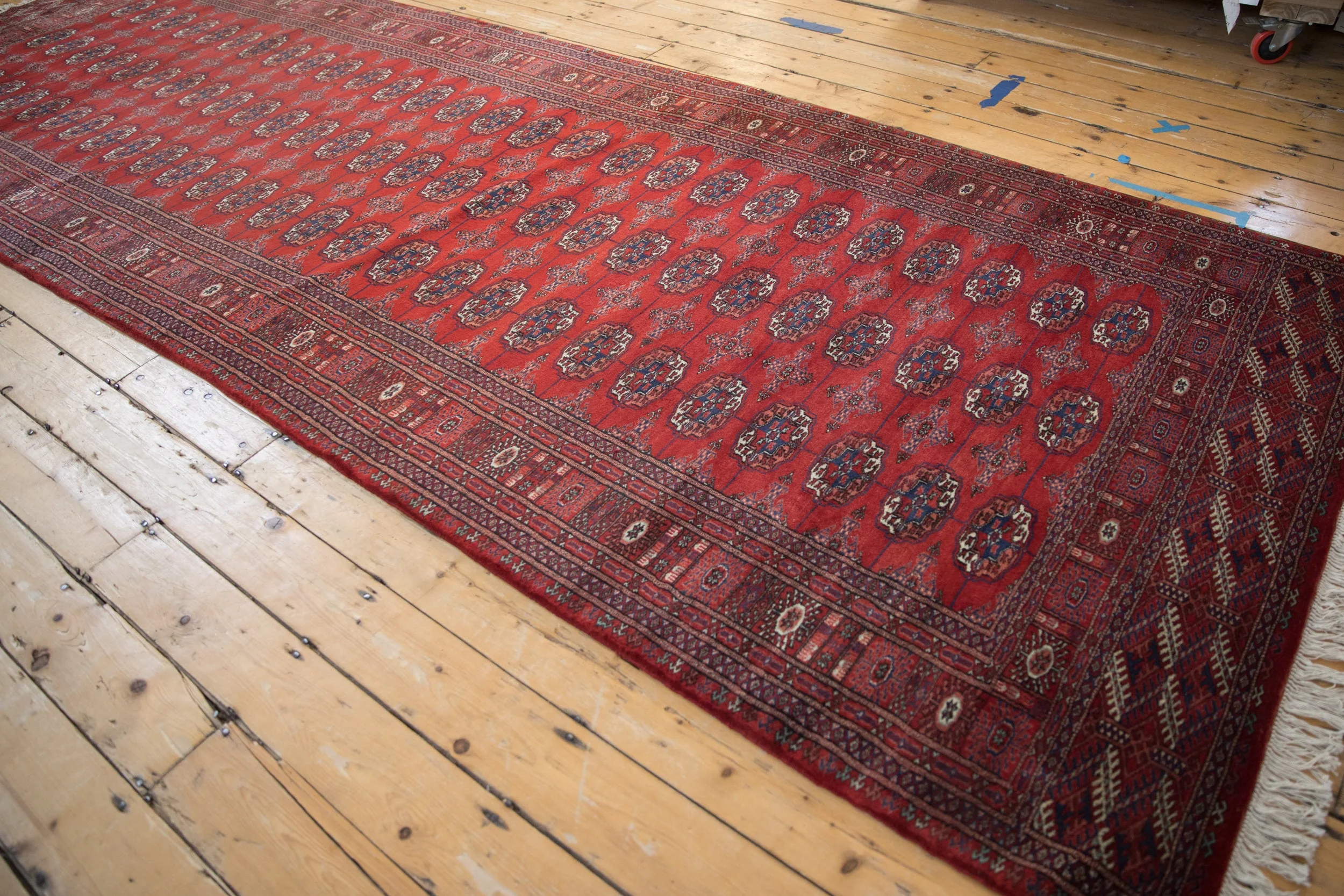 5x14 Vintage Fine Bokhara Rug Runner - Image 7