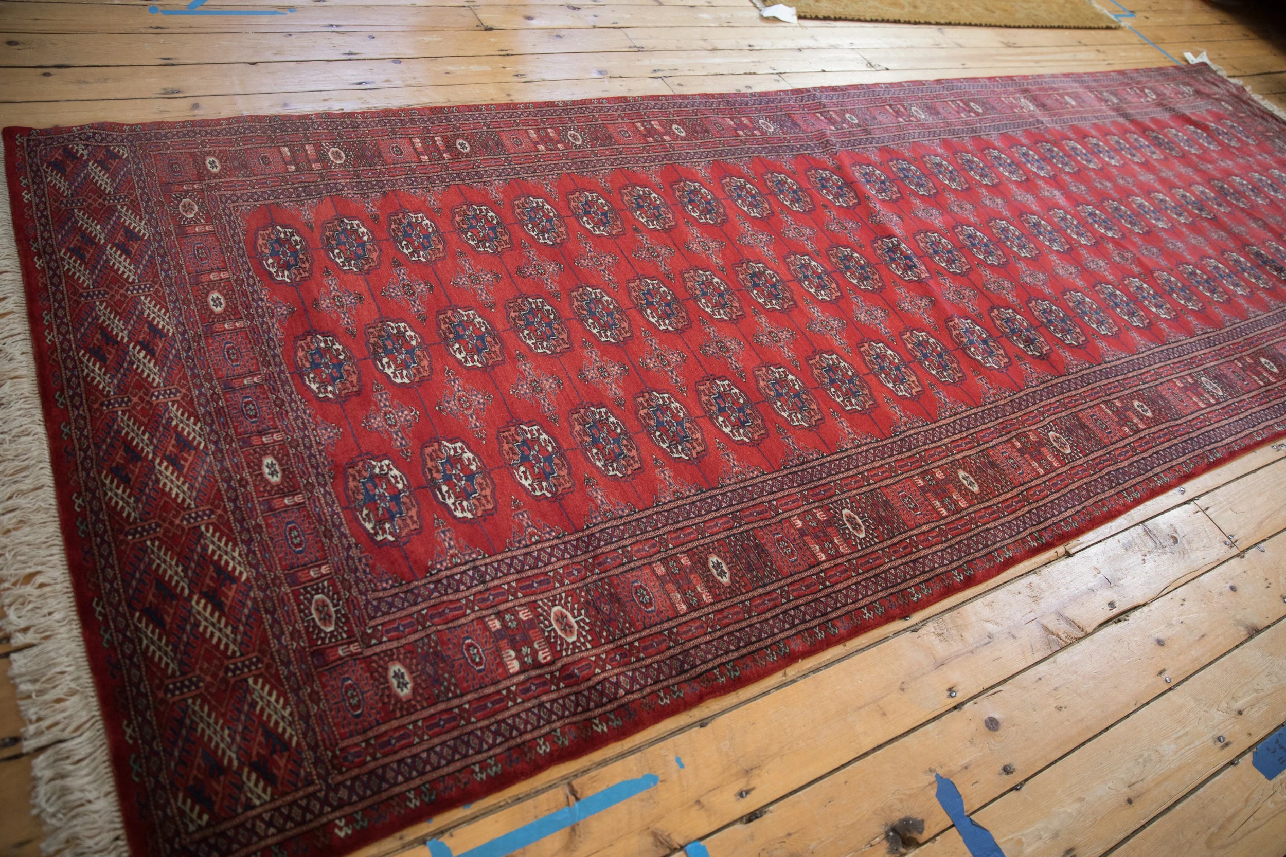 5x14 Vintage Fine Bokhara Rug Runner - Image 9