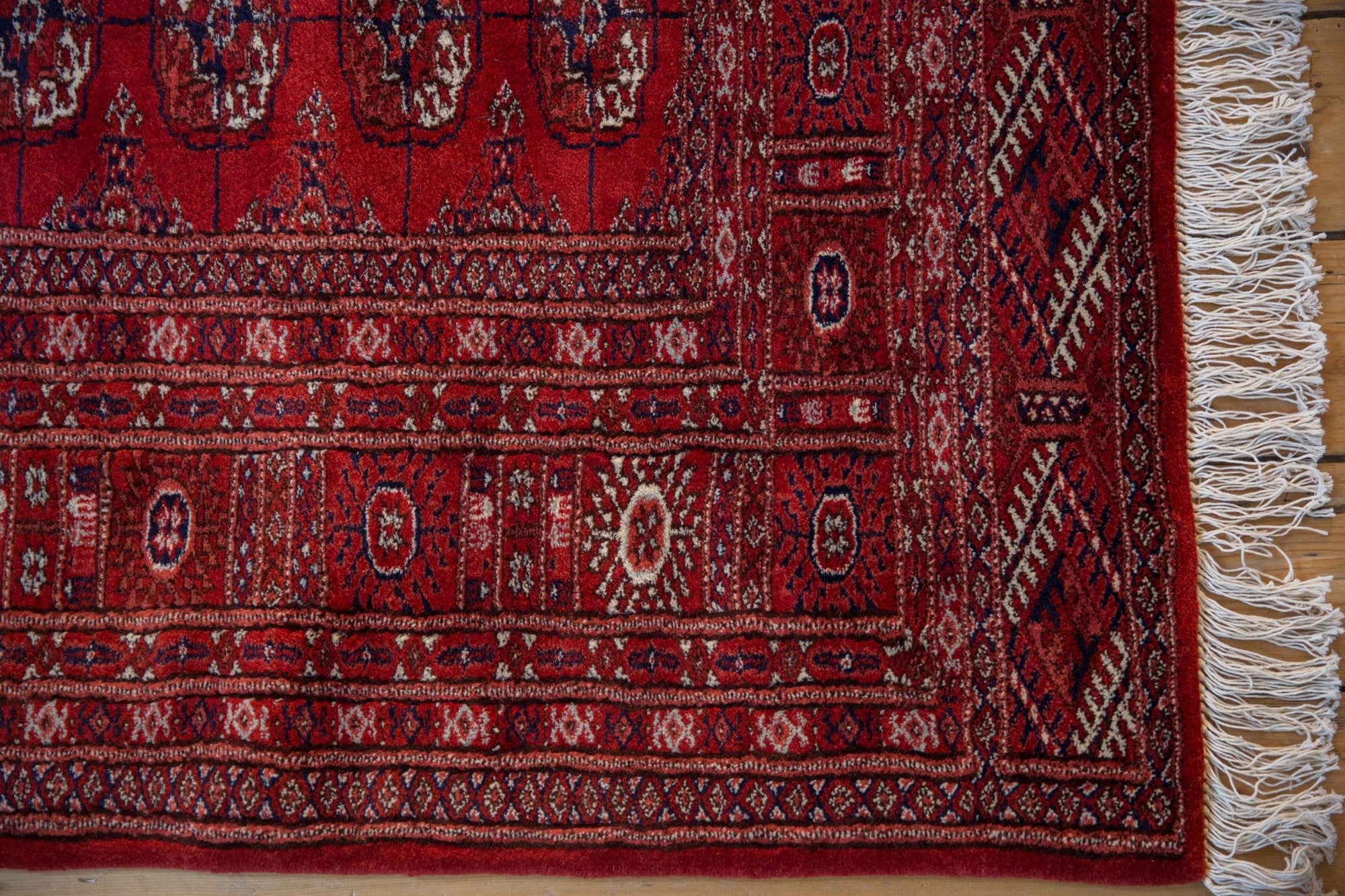 5x5.5 Vintage Fine Pakistani Bokhara Design Square Rug - Image 8