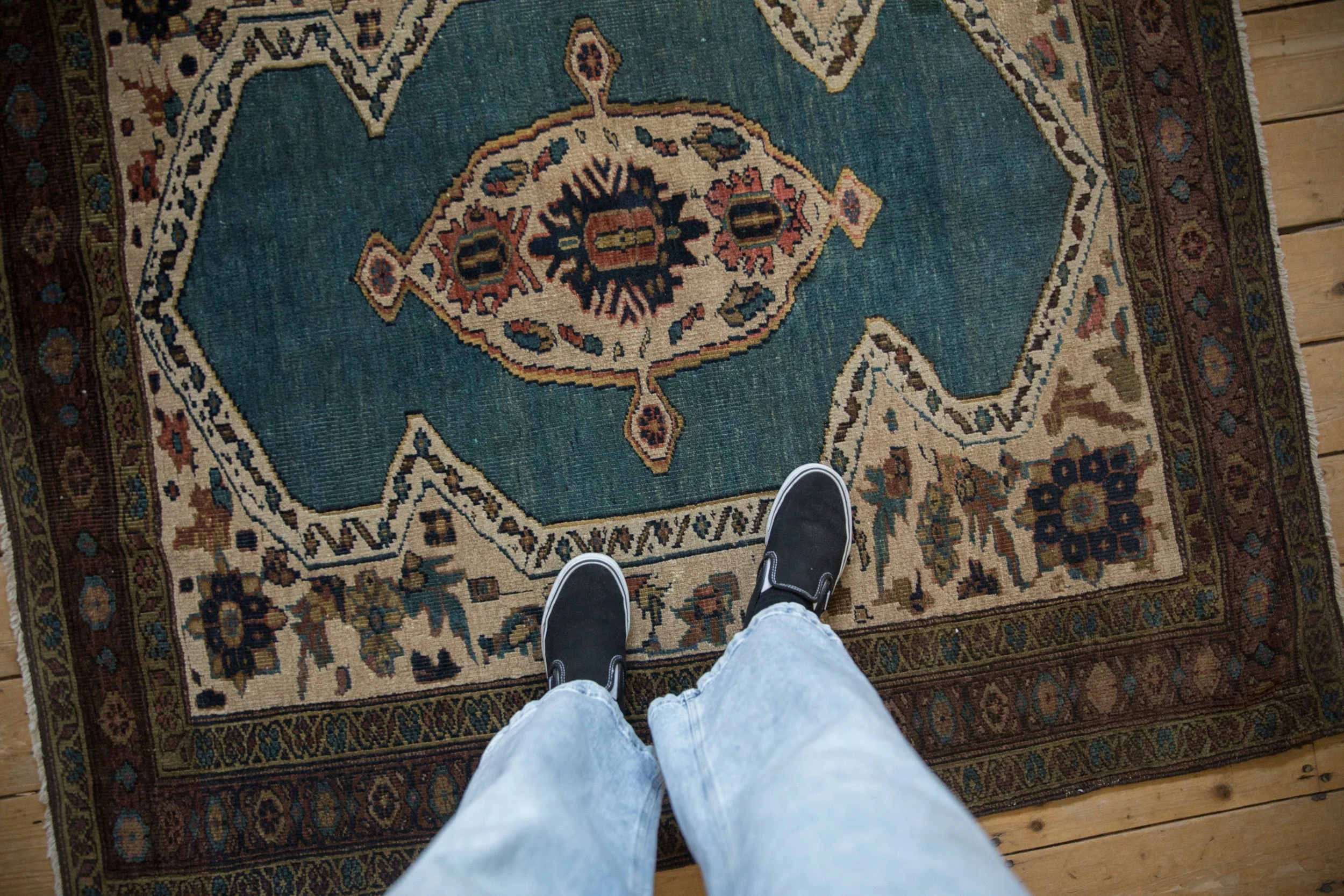 5x5 Vintage Bakshaish Square Rug - Image 2