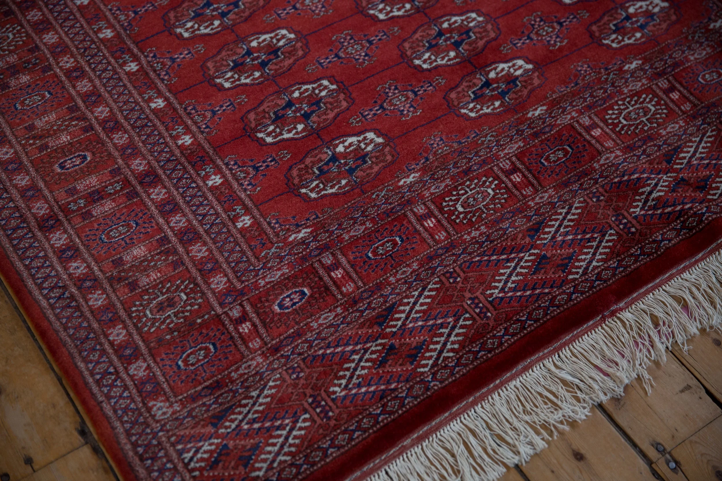 5x5 Vintage Fine Bokhara Square Rug - Image 6