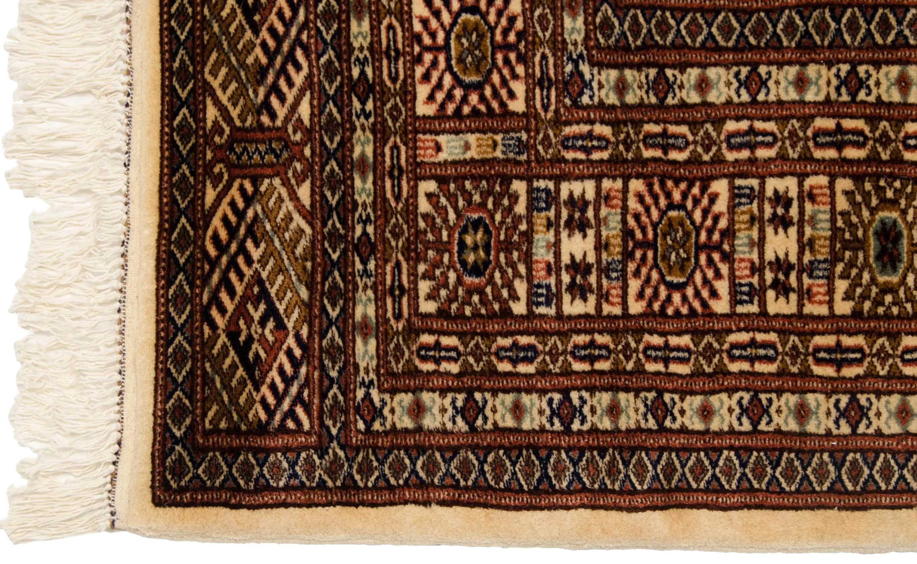 5x5 Vintage Fine Bokhara Square Rug - Image 4