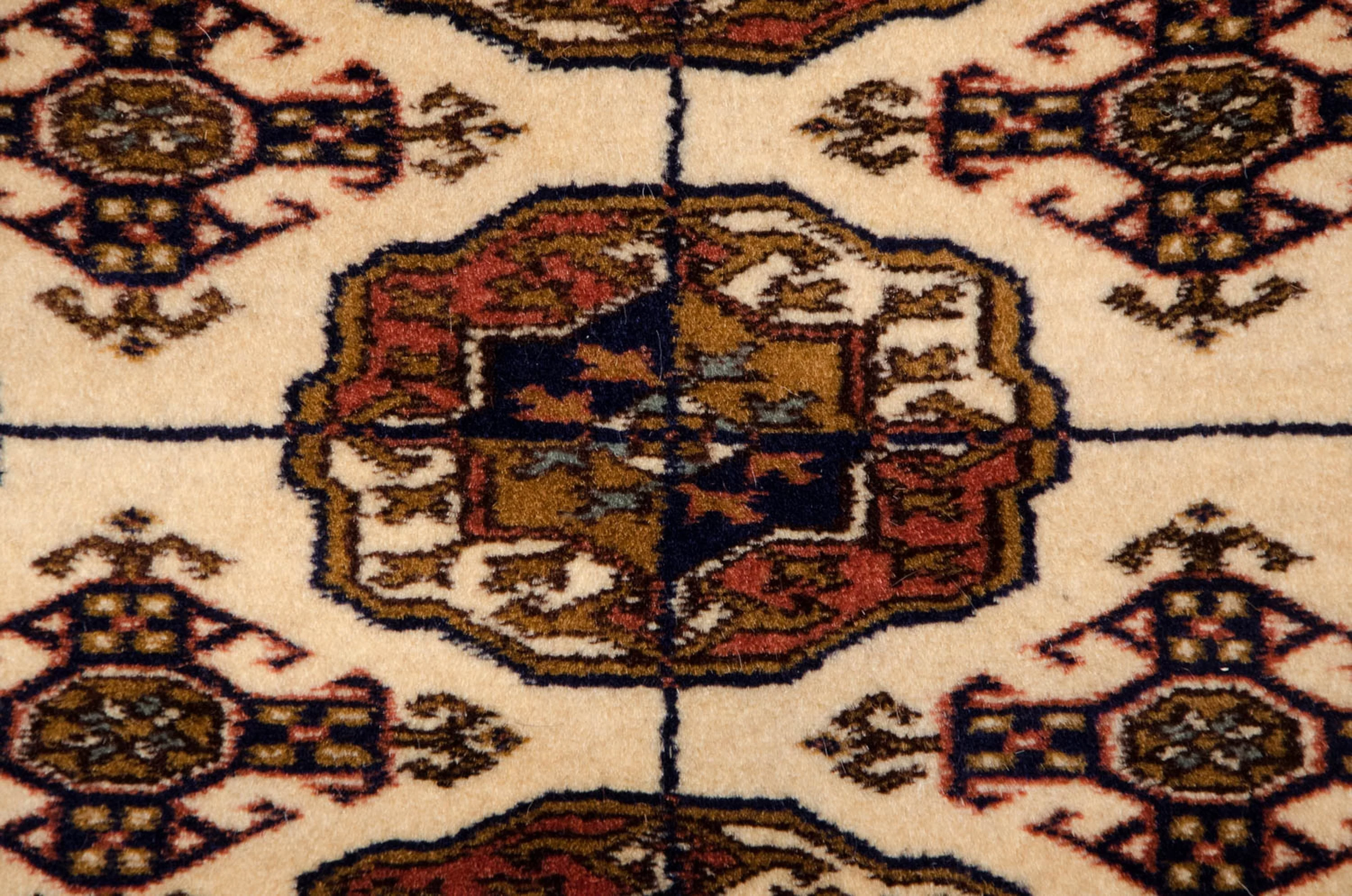 5x5 Vintage Fine Bokhara Square Rug - Image 5