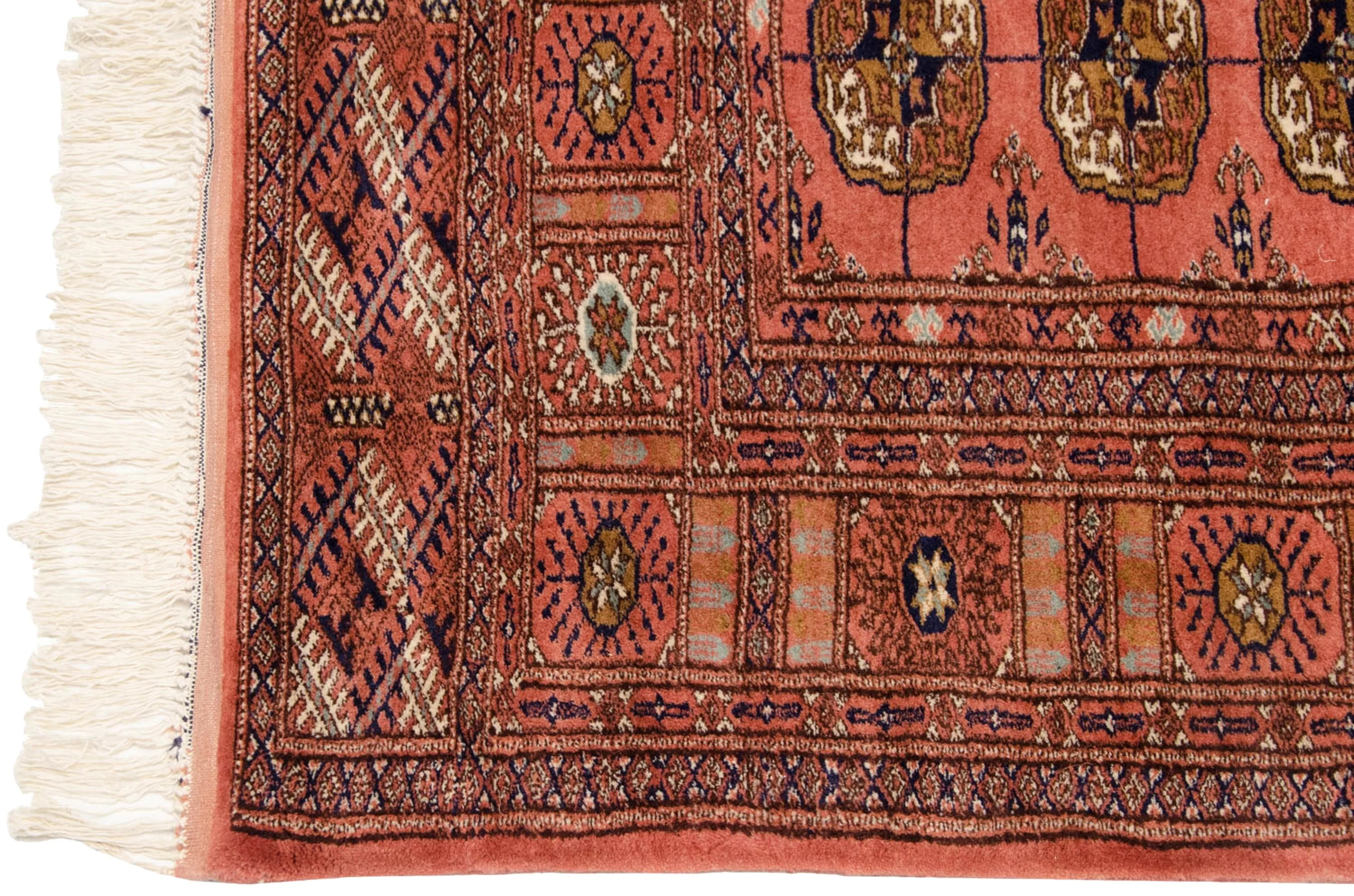 5x5 Vintage Fine Bokhara Square Rug - Image 4