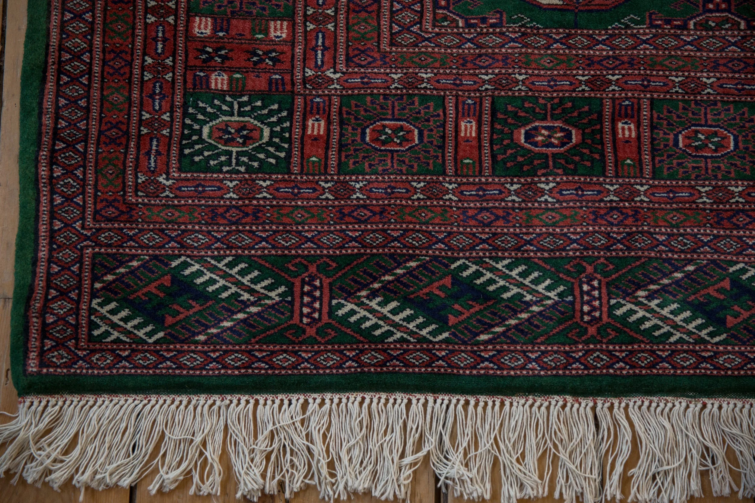 5x5 Vintage Fine Bokhara Square Rug - Image 6