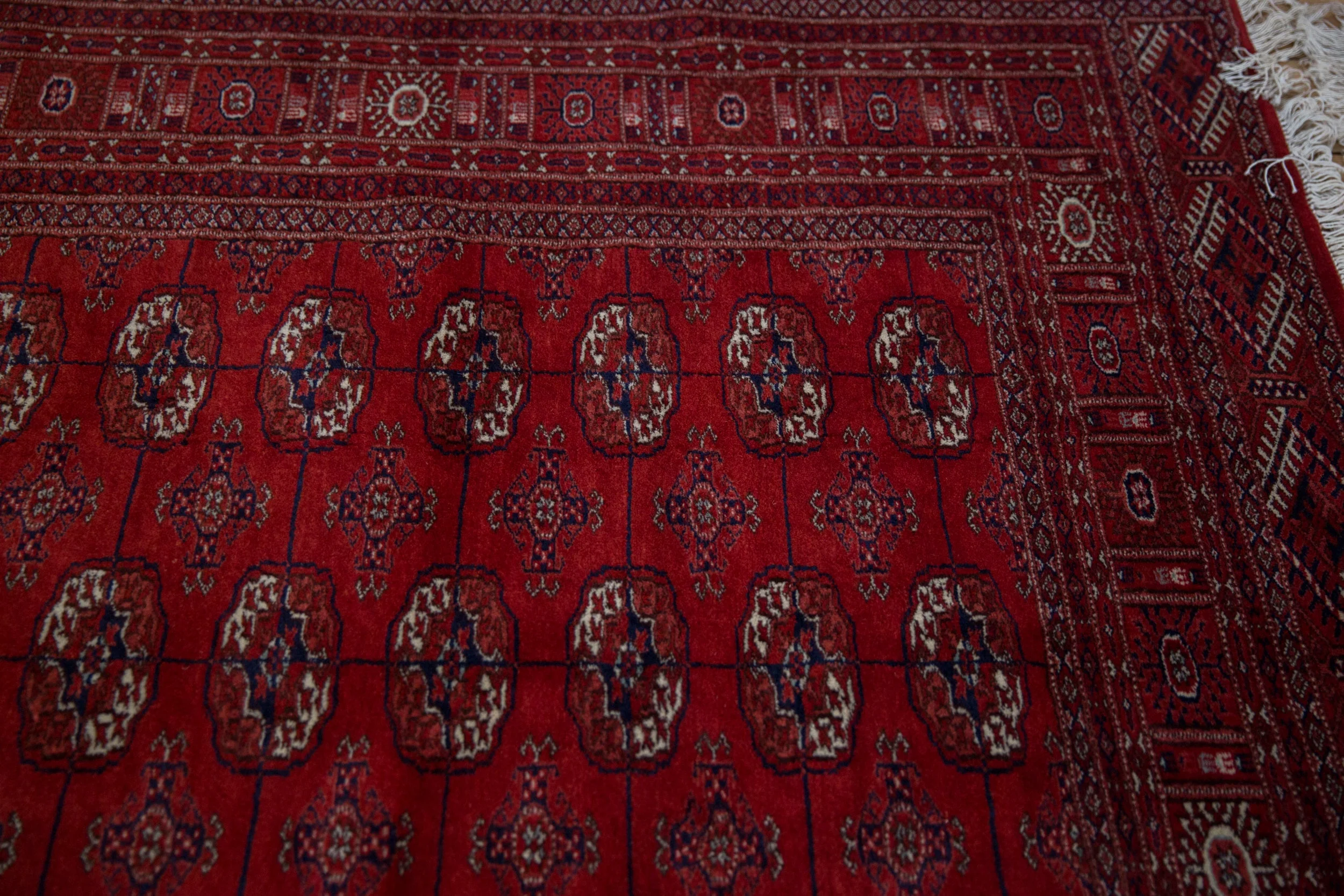 5x5 Vintage Fine Bokhara Square Rug - Image 6