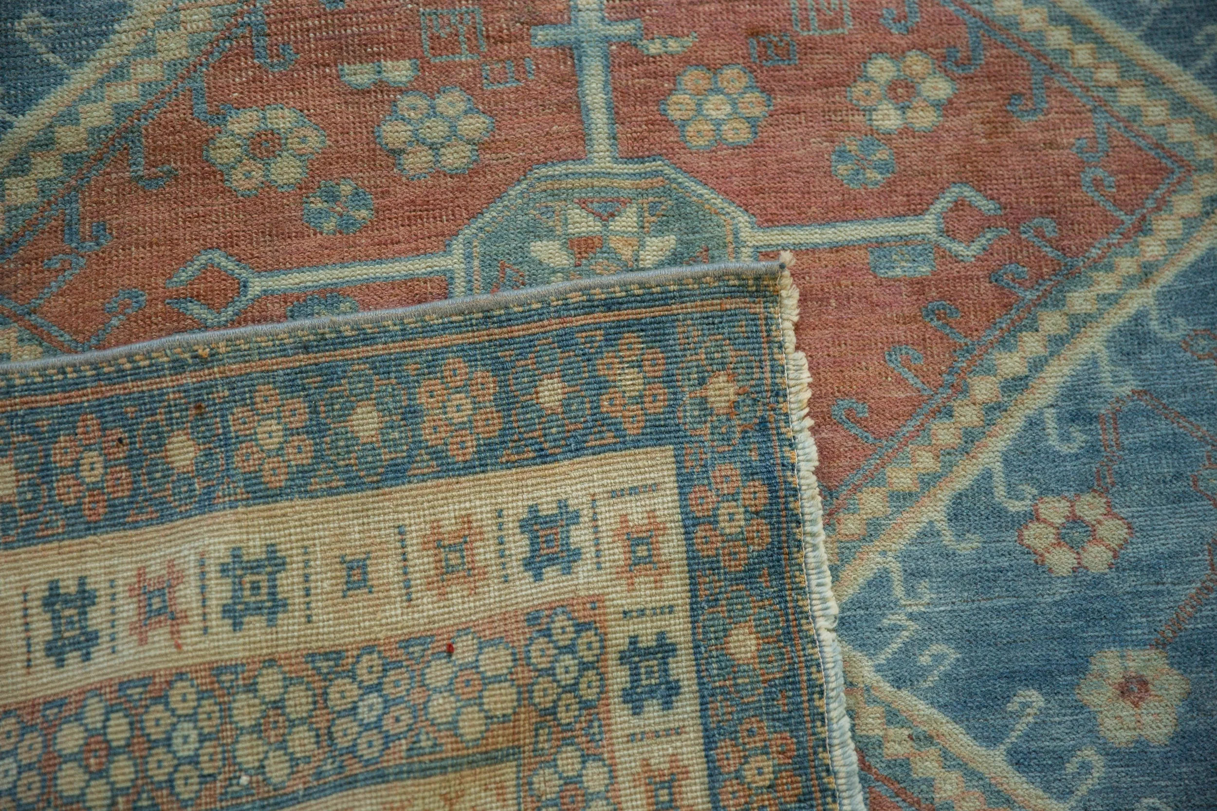 5x6.5 Vintage Distressed Caucasian Rug - Image 10
