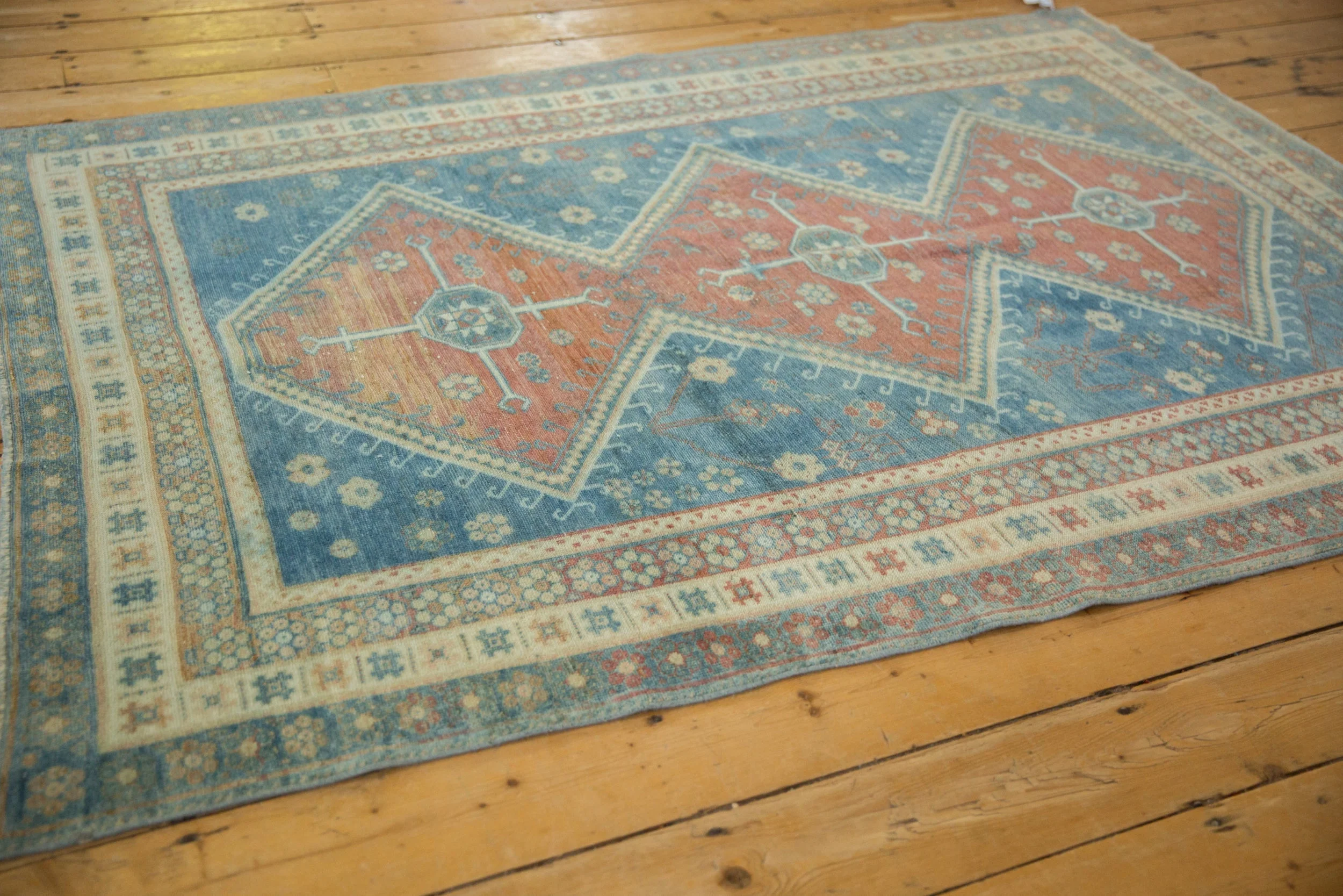 5x6.5 Vintage Distressed Caucasian Rug - Image 6