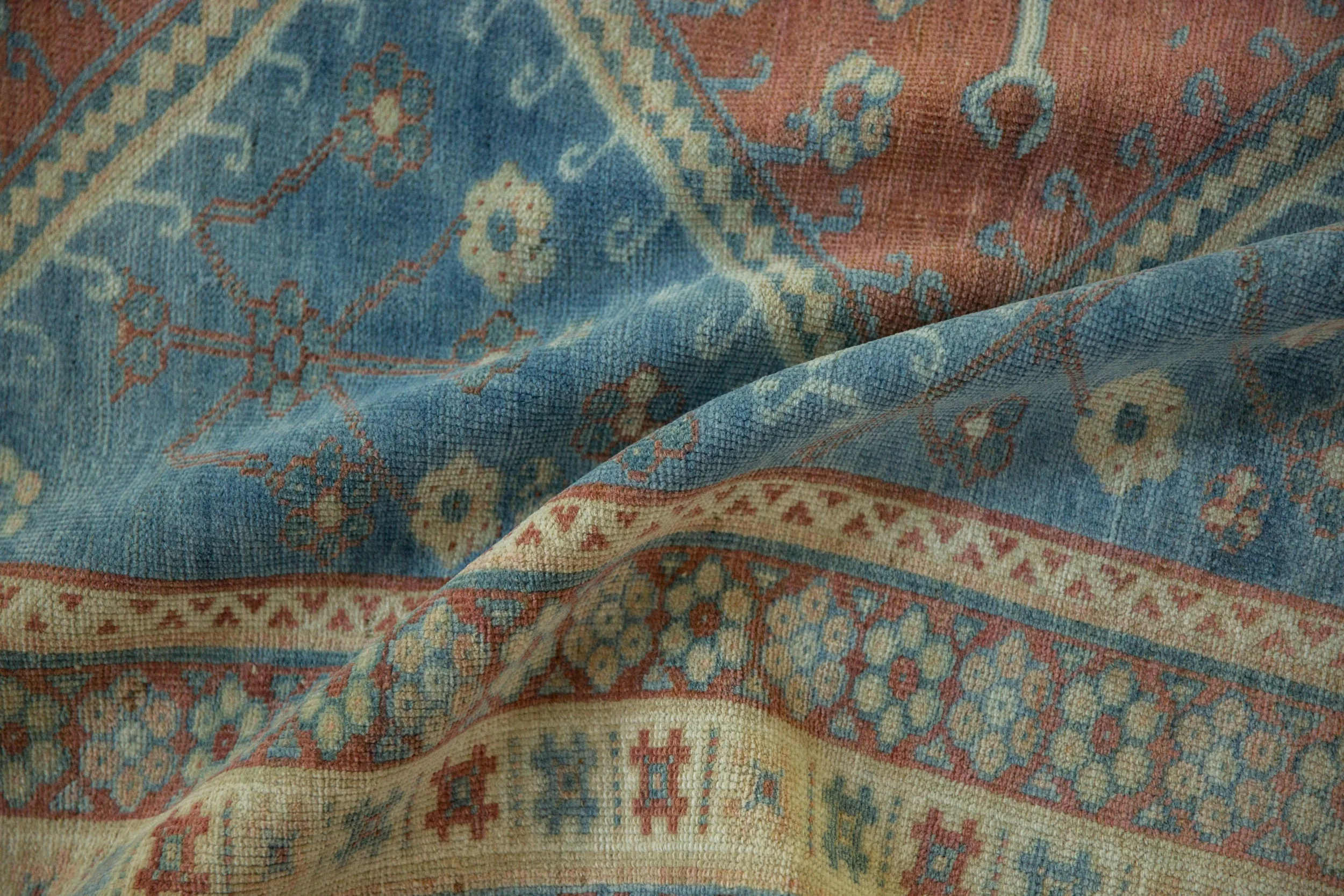 5x6.5 Vintage Distressed Caucasian Rug - Image 9