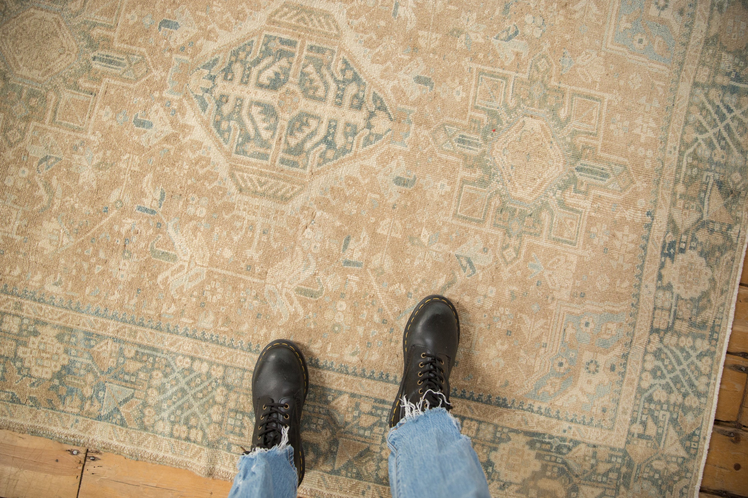 5x6.5 Vintage Distressed Karaja Rug - Image 2