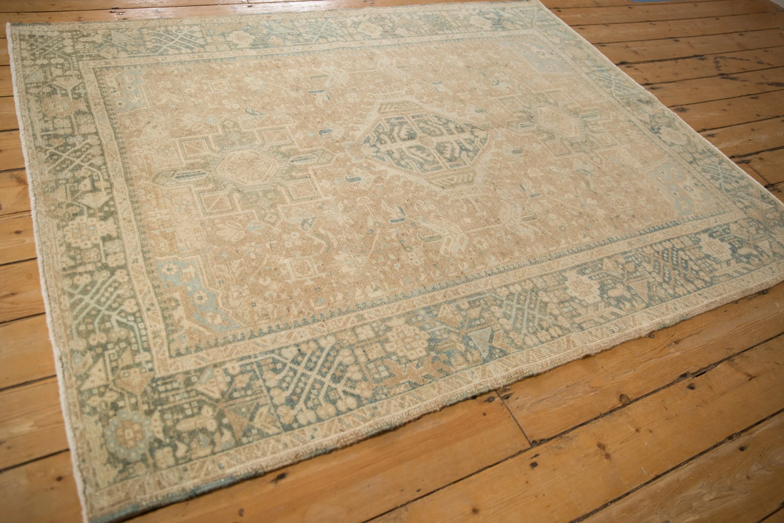5x6.5 Vintage Distressed Karaja Rug - Image 5