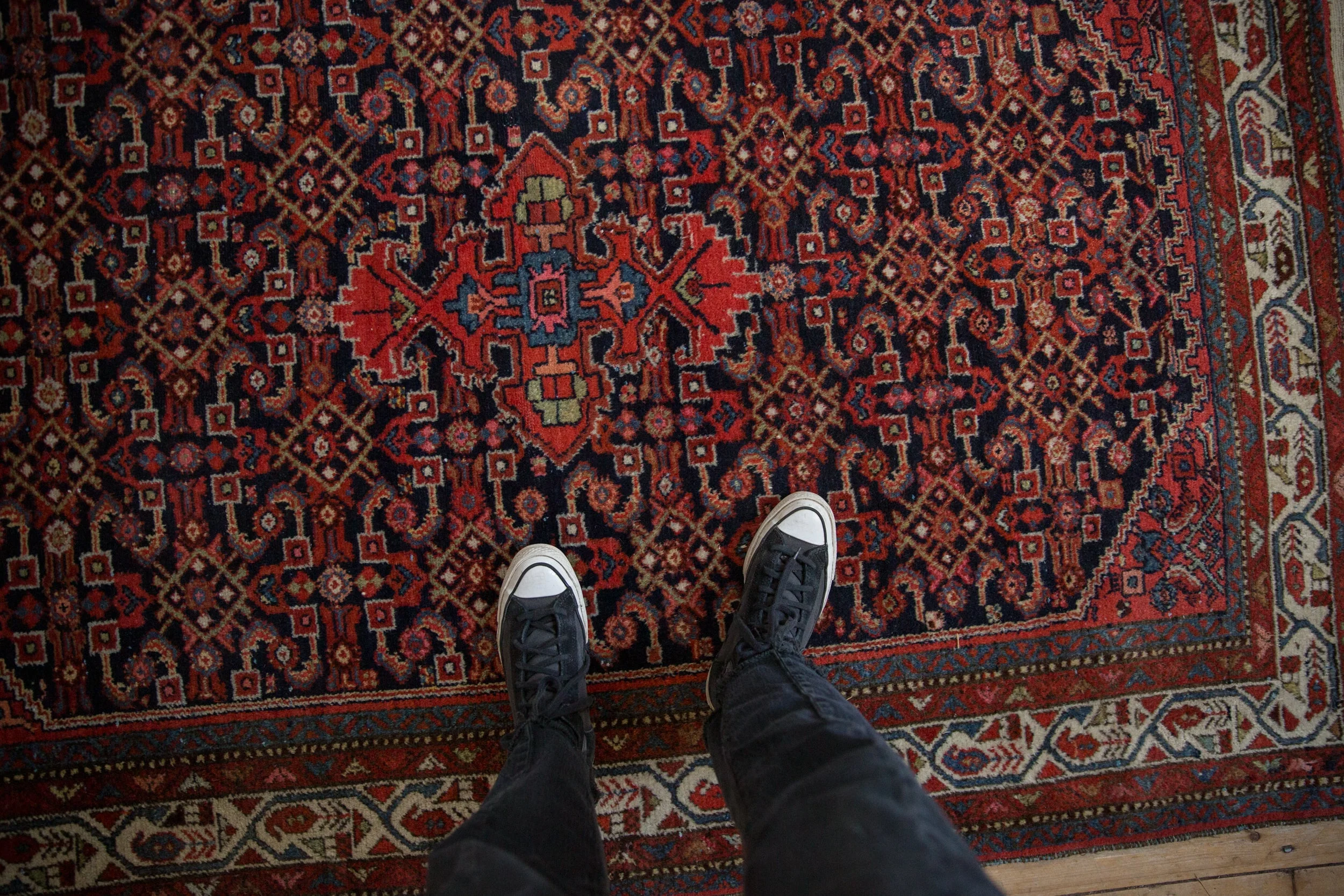 5x6.5 Vintage Hamadan Rug - Image 2