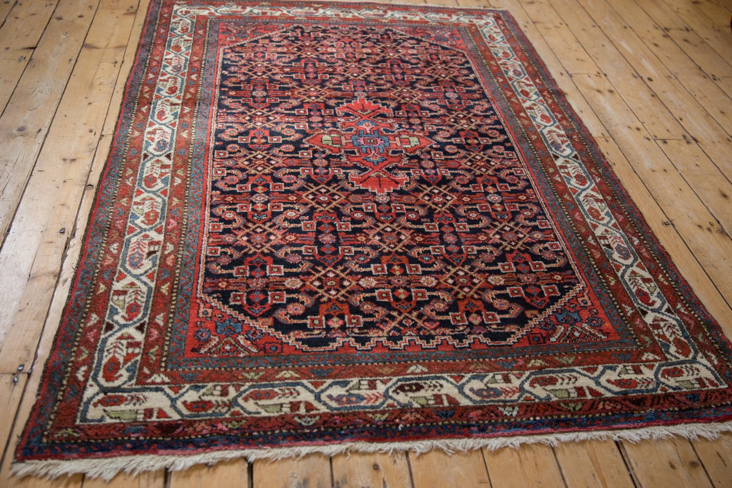 5x6.5 Vintage Hamadan Rug - Image 8