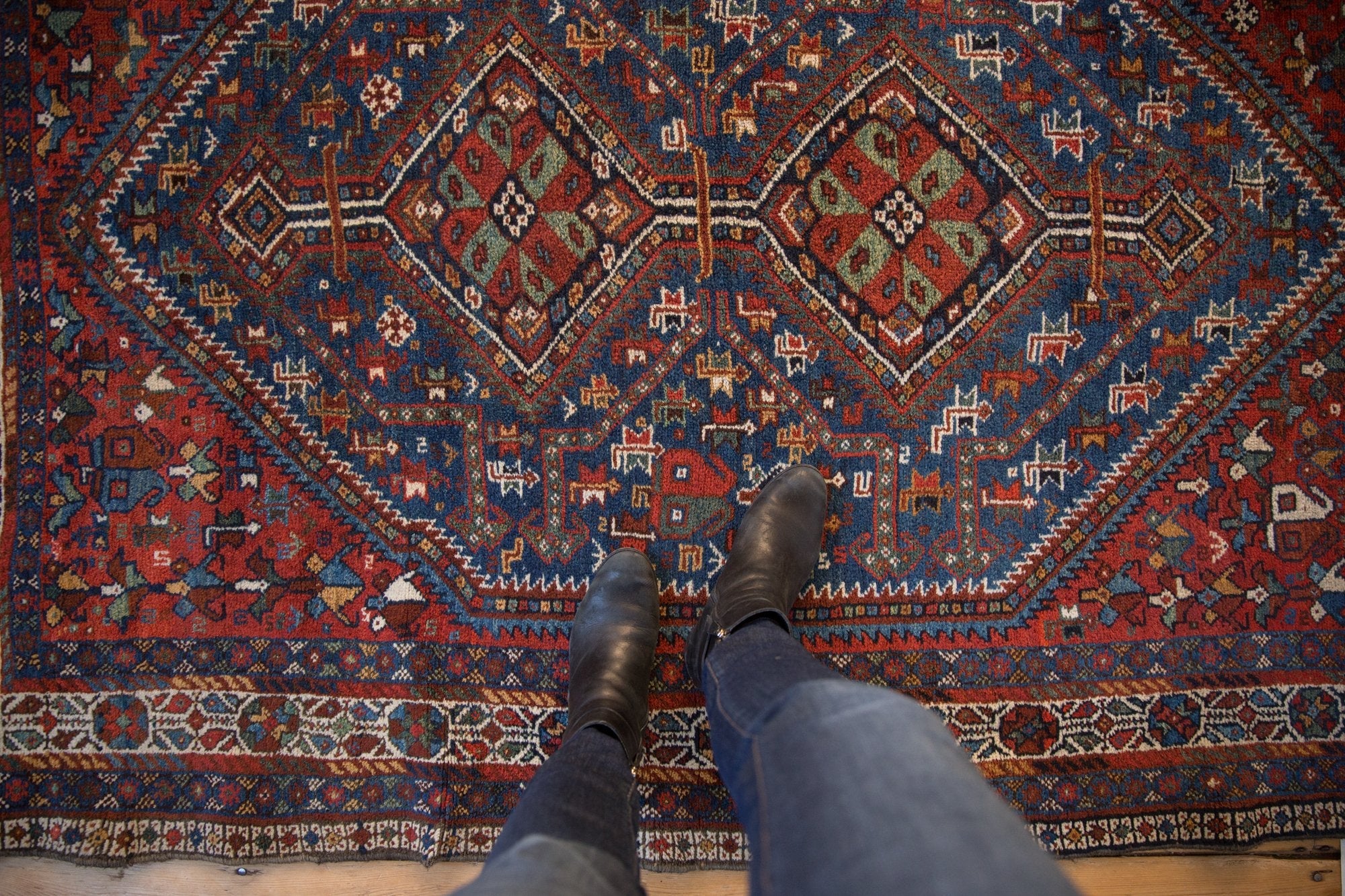 5x6.5 Vintage Shiraz Rug - Image 2
