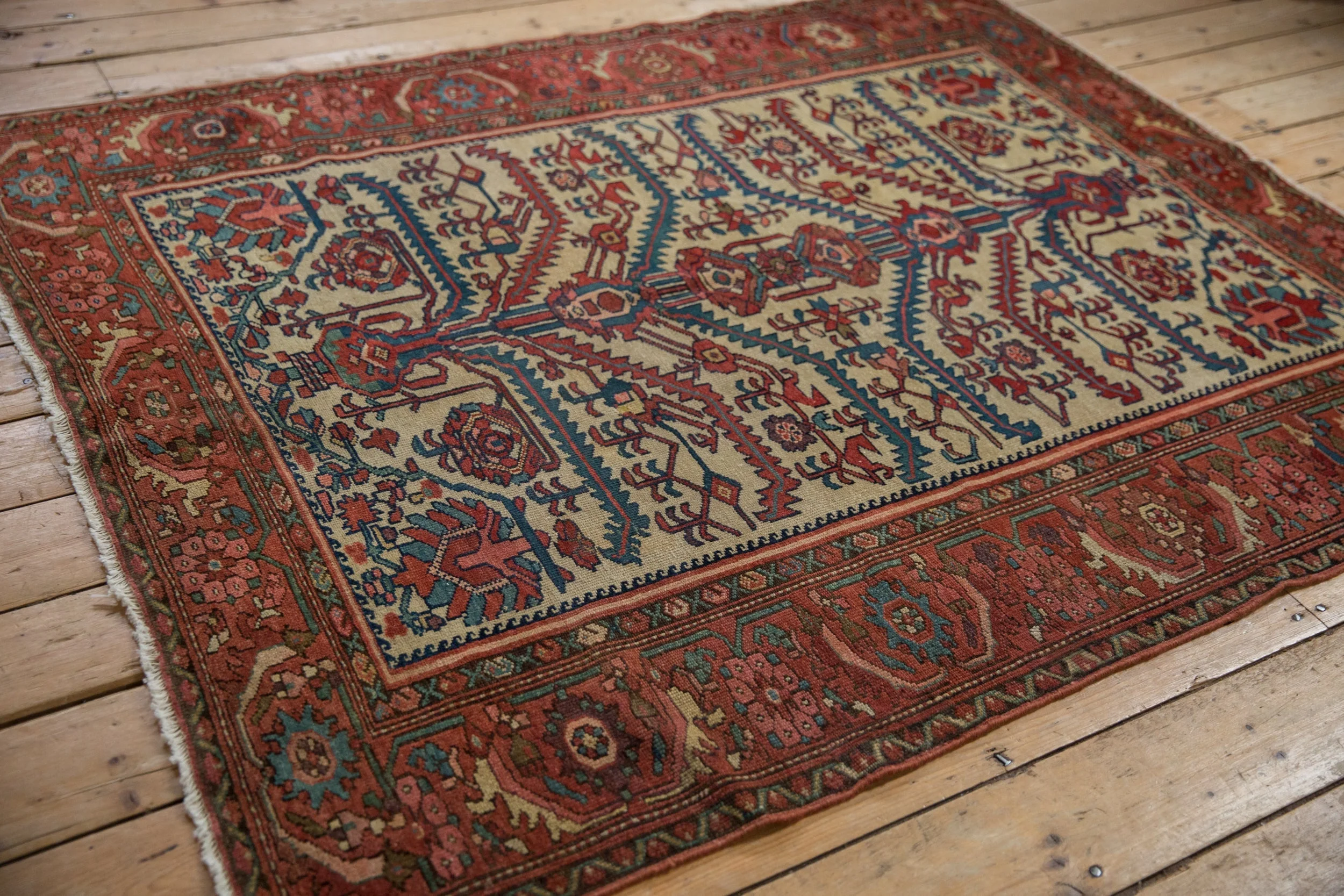 5x6 Antique Fine Malayer Square Rug - Image 7