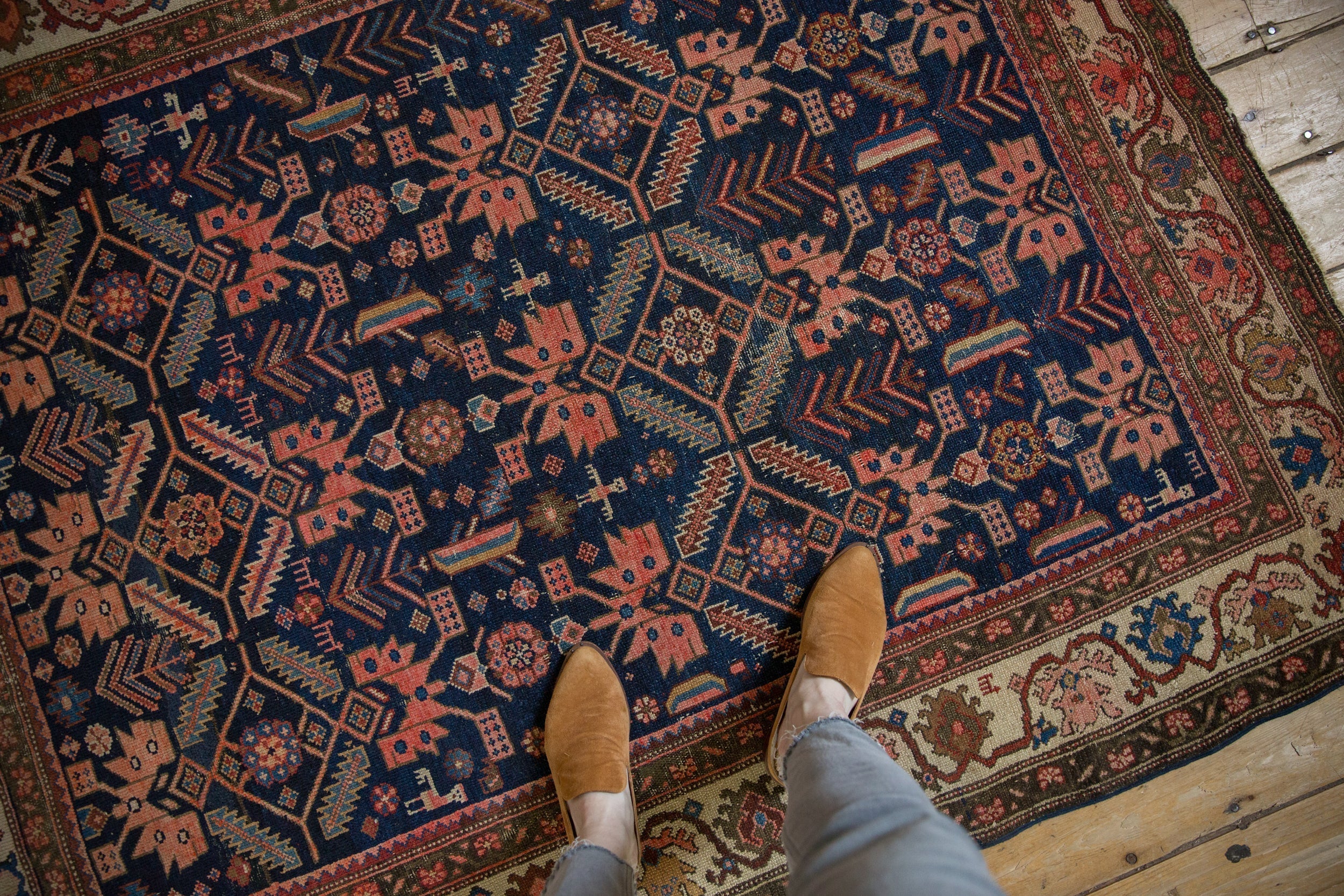 5x6 Antique Malayer Square Rug - Image 2